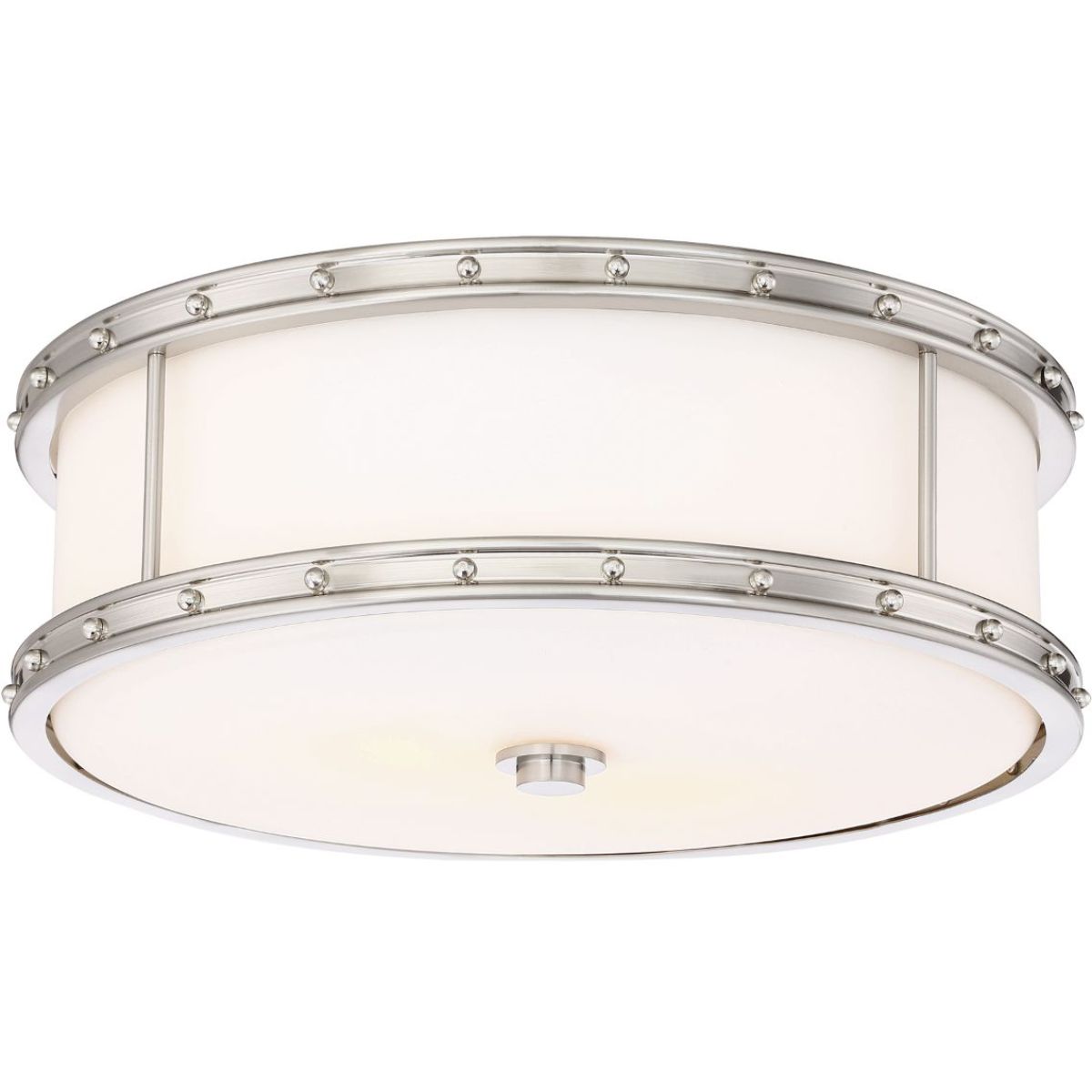 16 in. LED Flush Mount Light Nickel finish