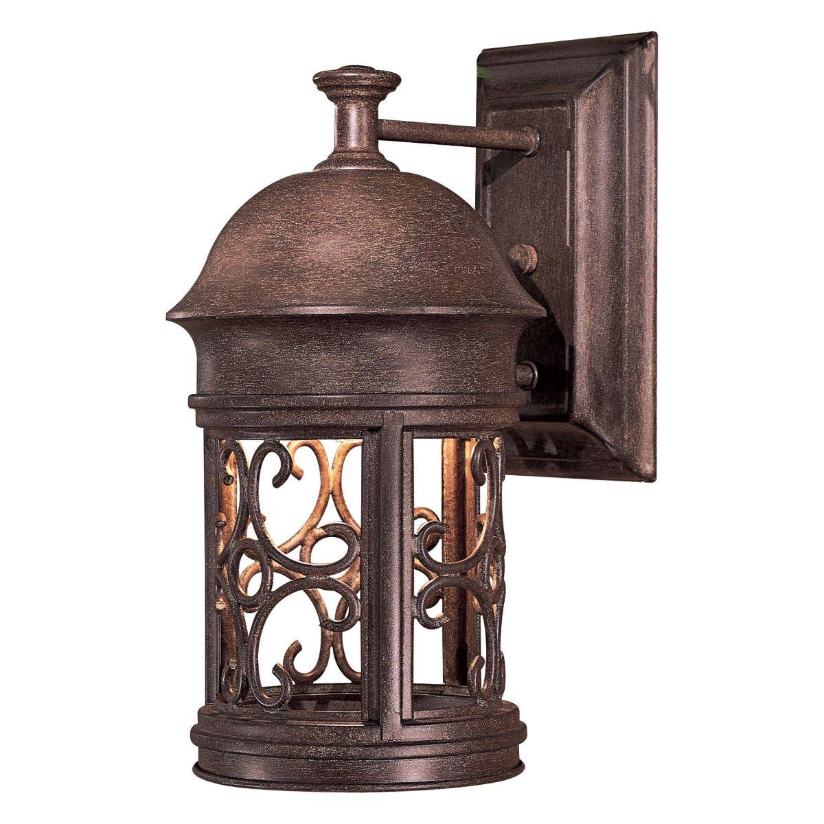 Sage Ridge 13 in. Outdoor Wall Lantern Vintage Rust Finish - Bees Lighting