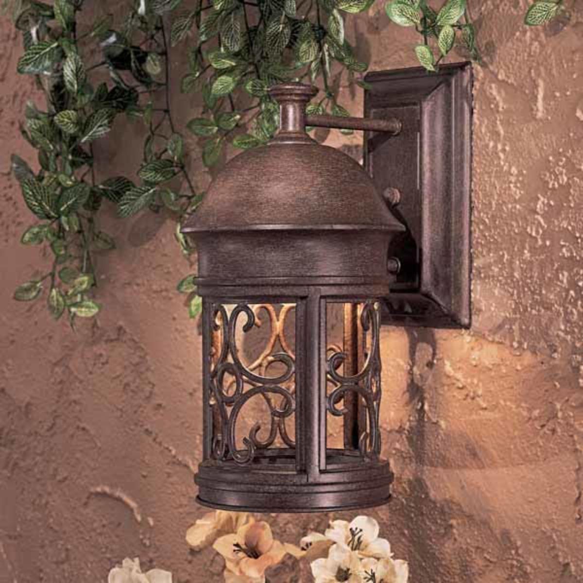 Sage Ridge 13 in. Outdoor Wall Lantern Vintage Rust Finish - Bees Lighting