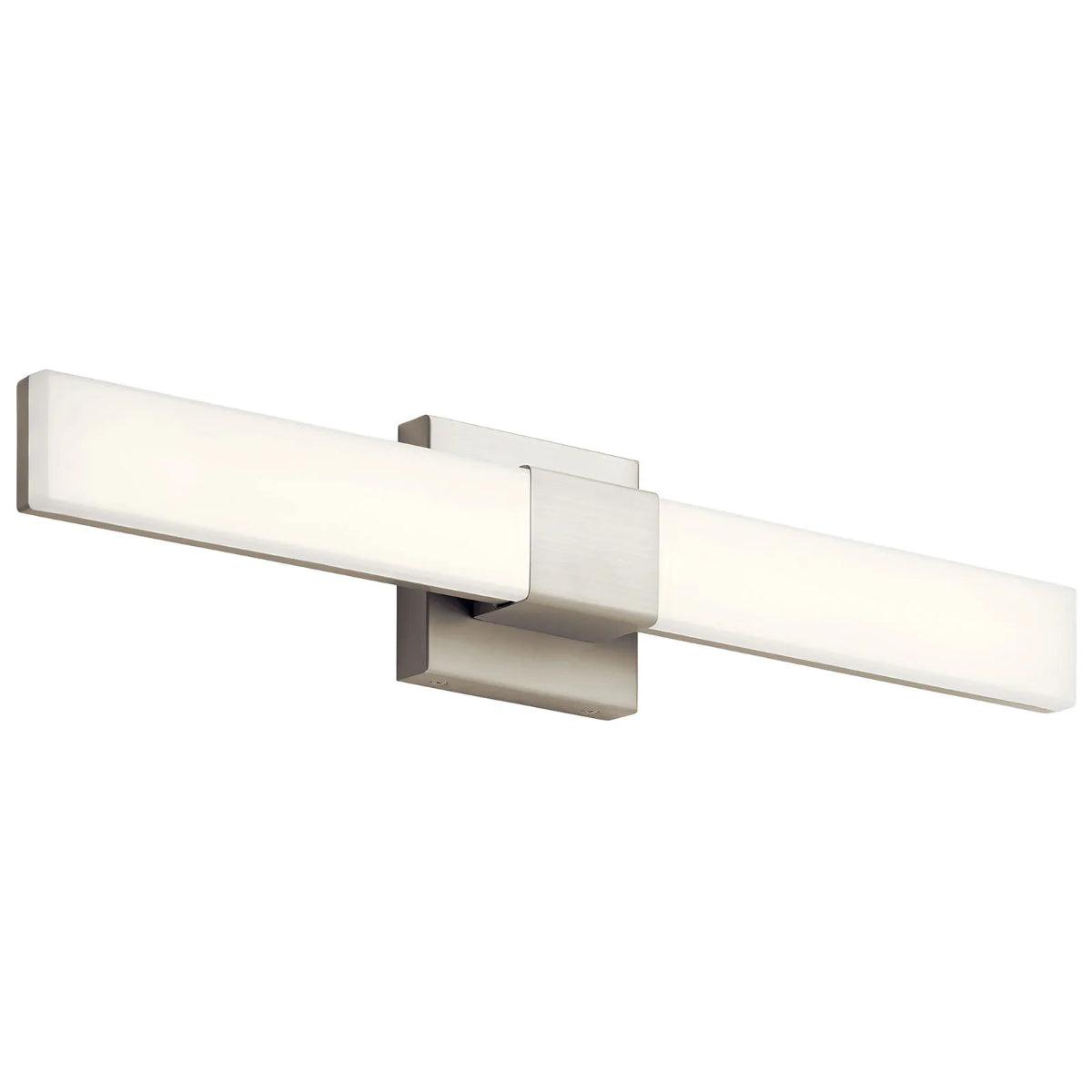 Neltev 24 In 1-Light LED Bathroom Vanity Light, Satin Nickel Finish - Bees Lighting