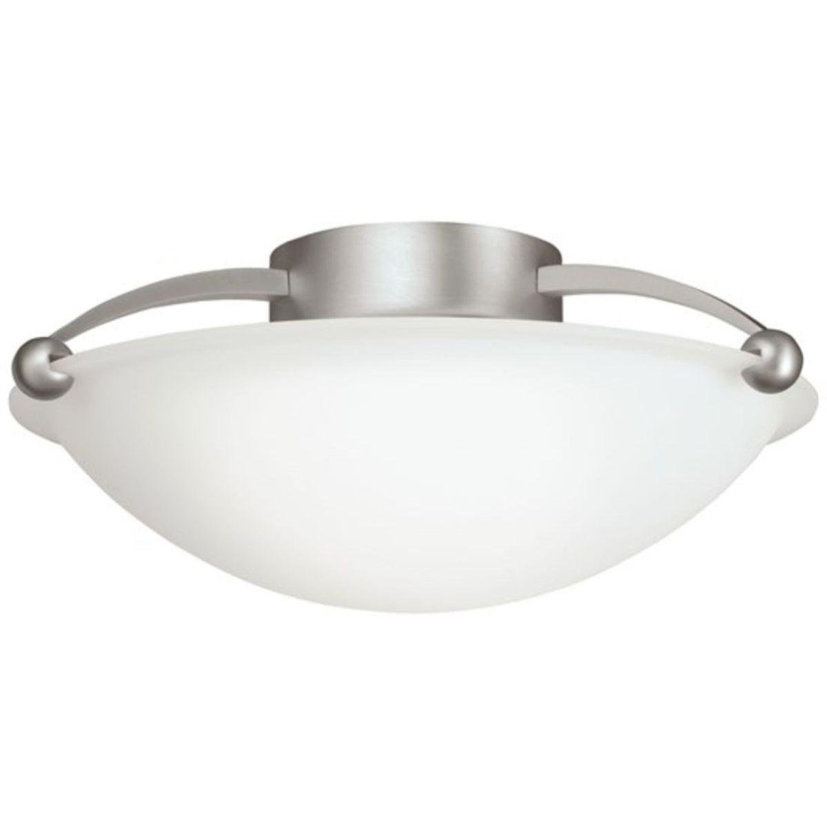 Semi Flush Mount Light 15 in. 2 Lights Nickel finish - Bees Lighting