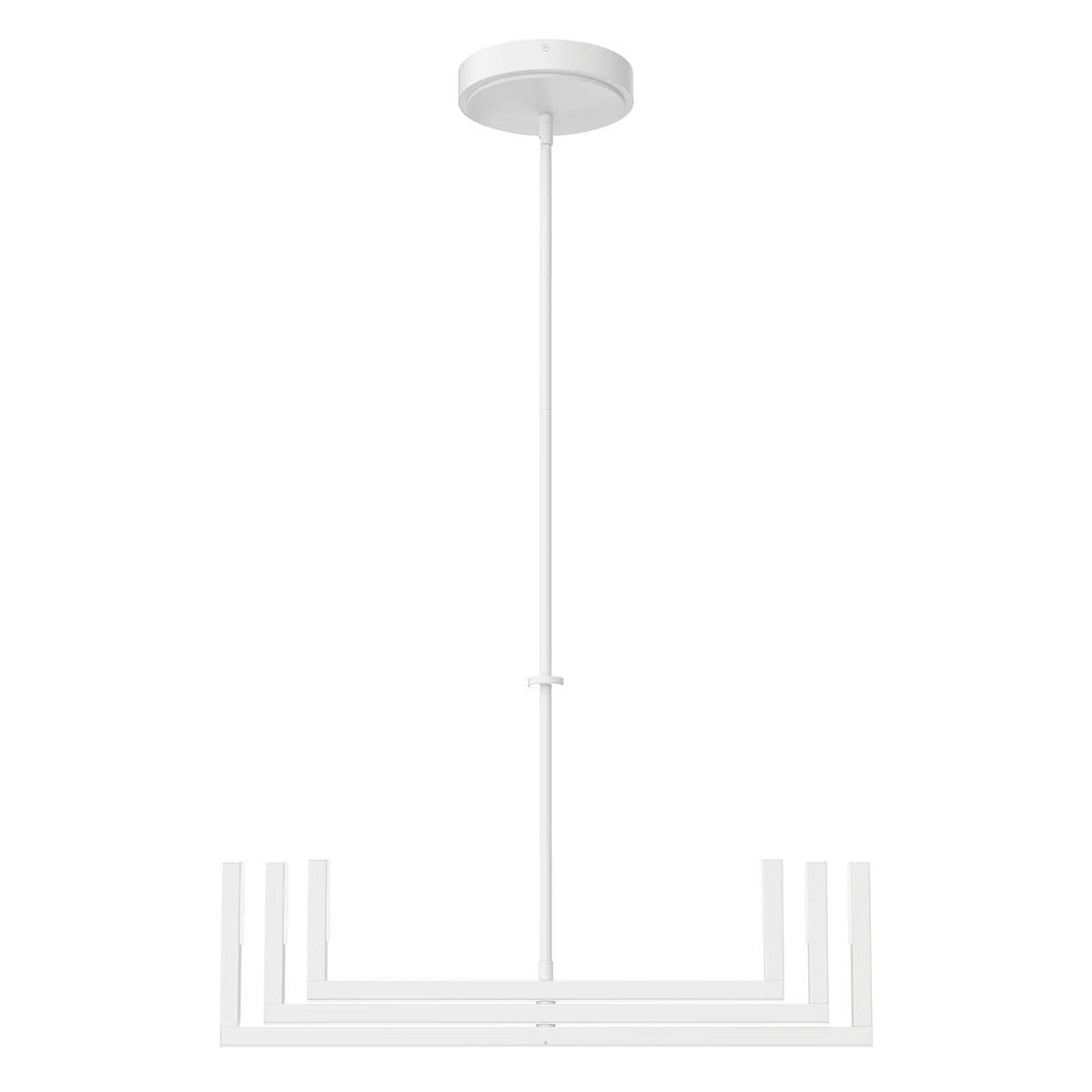 Priam 28 in. LED Chandelier White finish