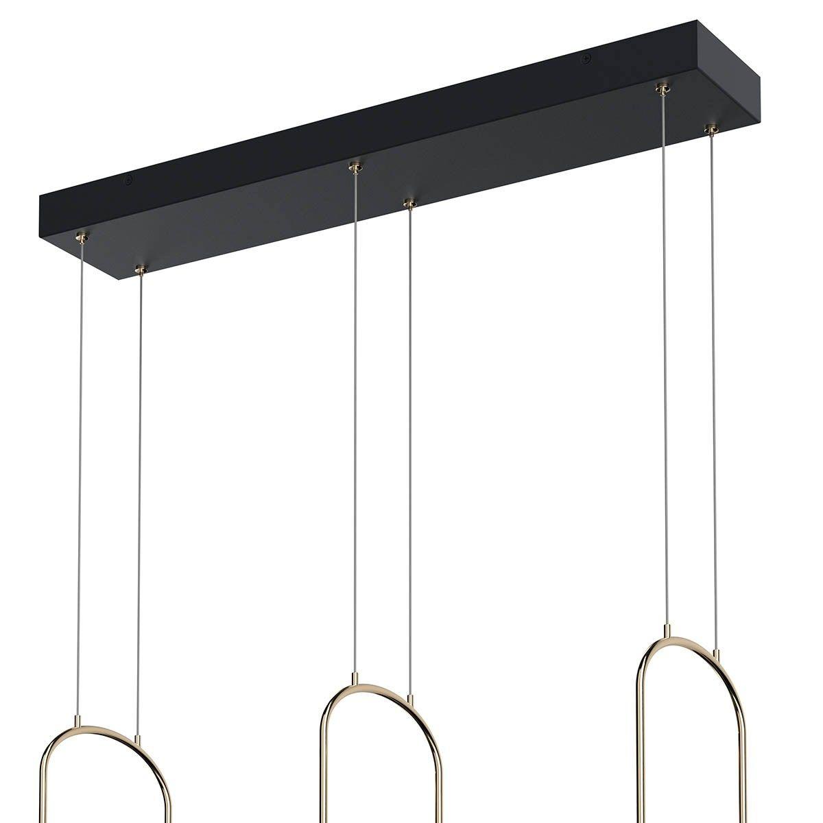 Wayan 24 in. 3 Lights LED Chandelier Matte Black finish - Bees Lighting