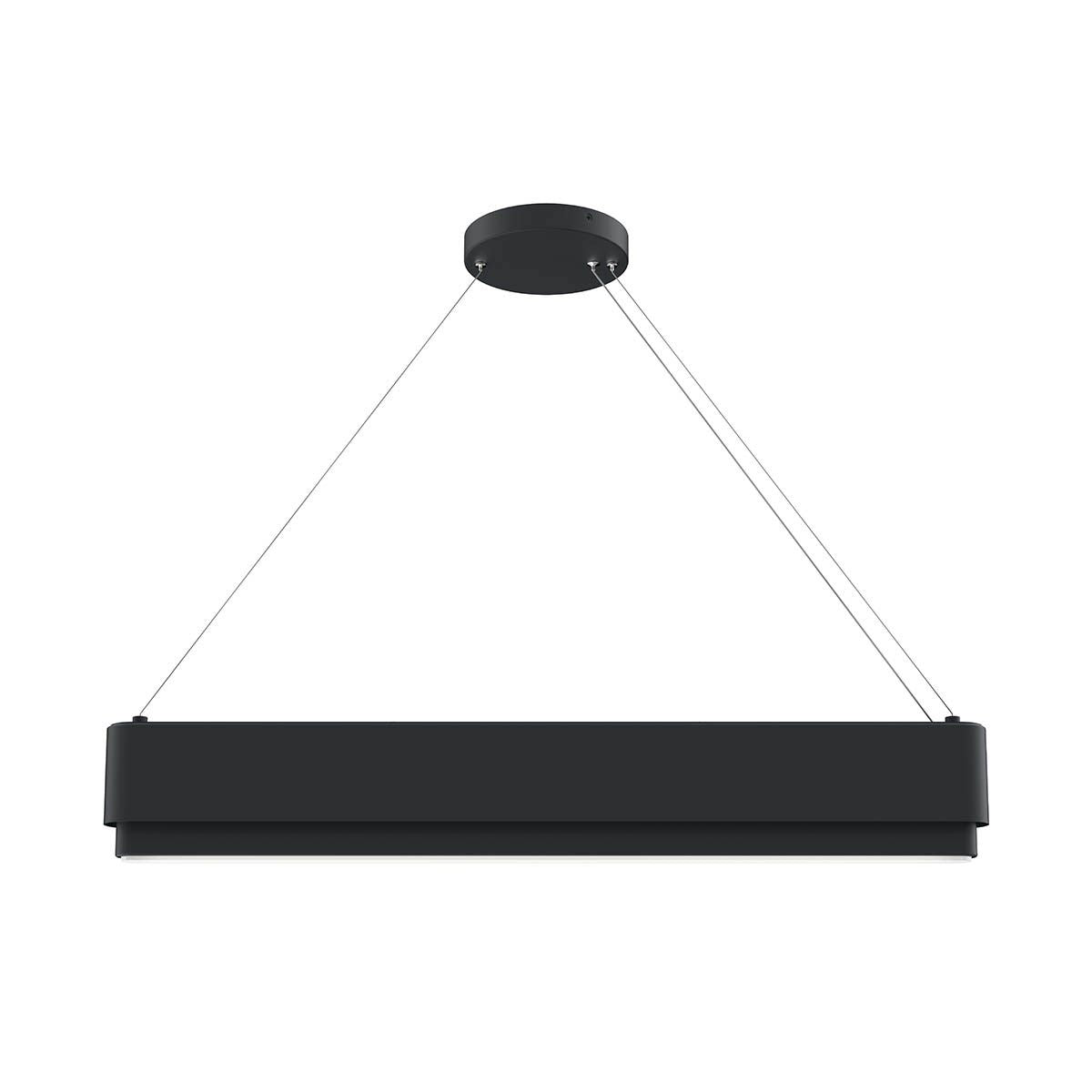 Walman 35 in. LED Chandelier Matte Black finish - Bees Lighting