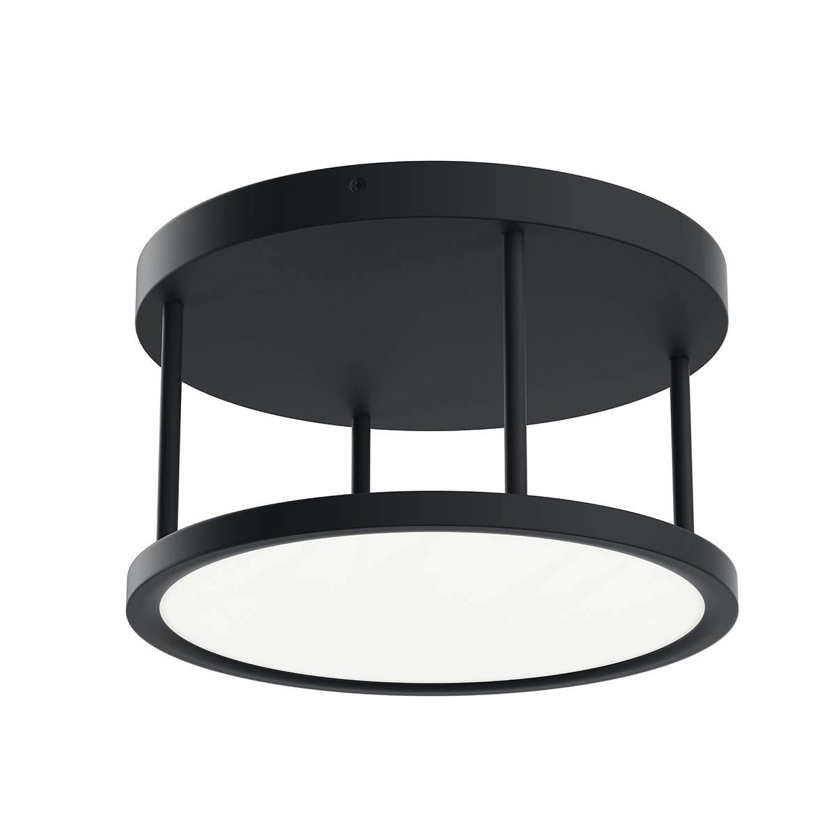 Lavi 15 in. LED Semi flush Mount Light Matte Black finish - Bees Lighting