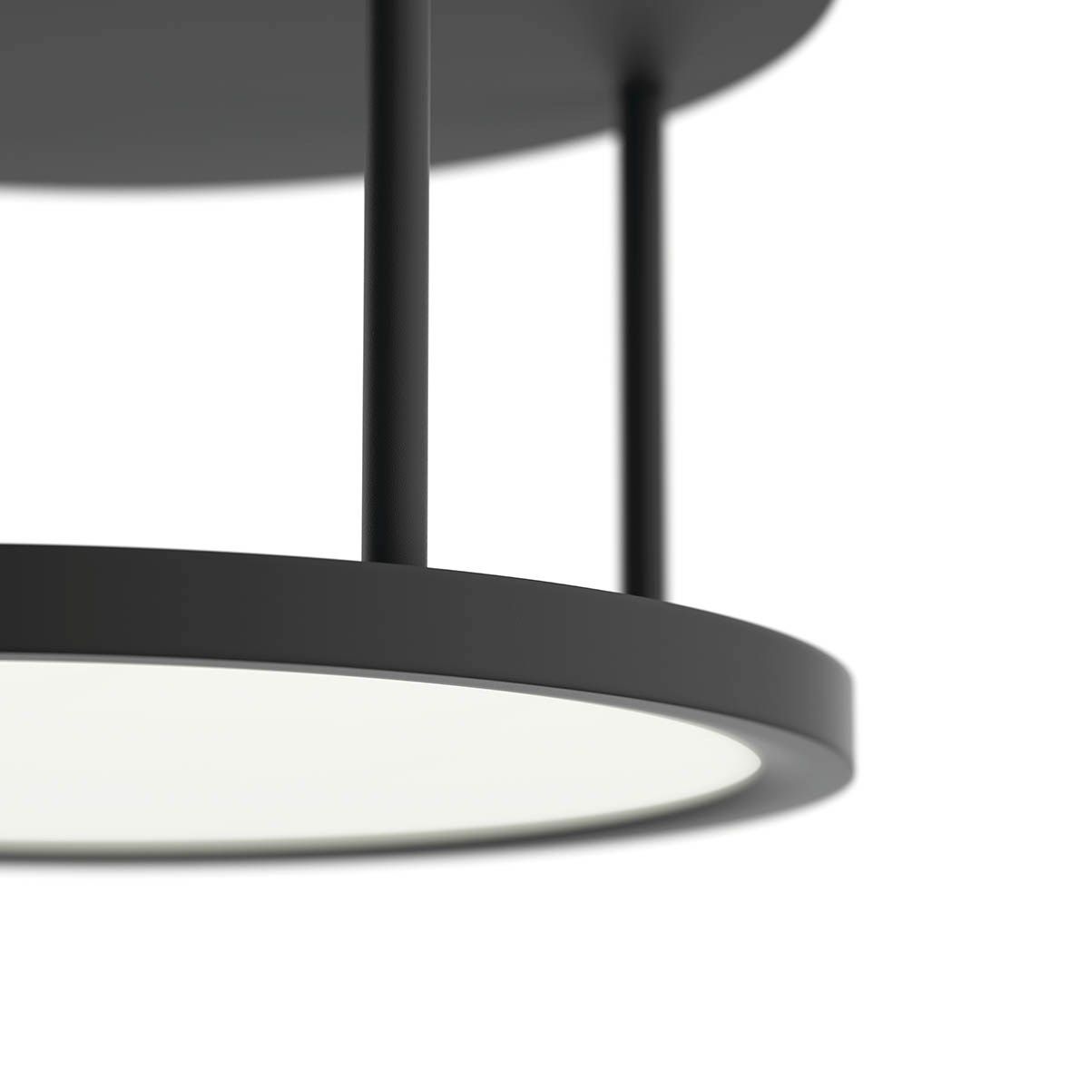 Lavi 15 in. LED Semi flush Mount Light Matte Black finish - Bees Lighting