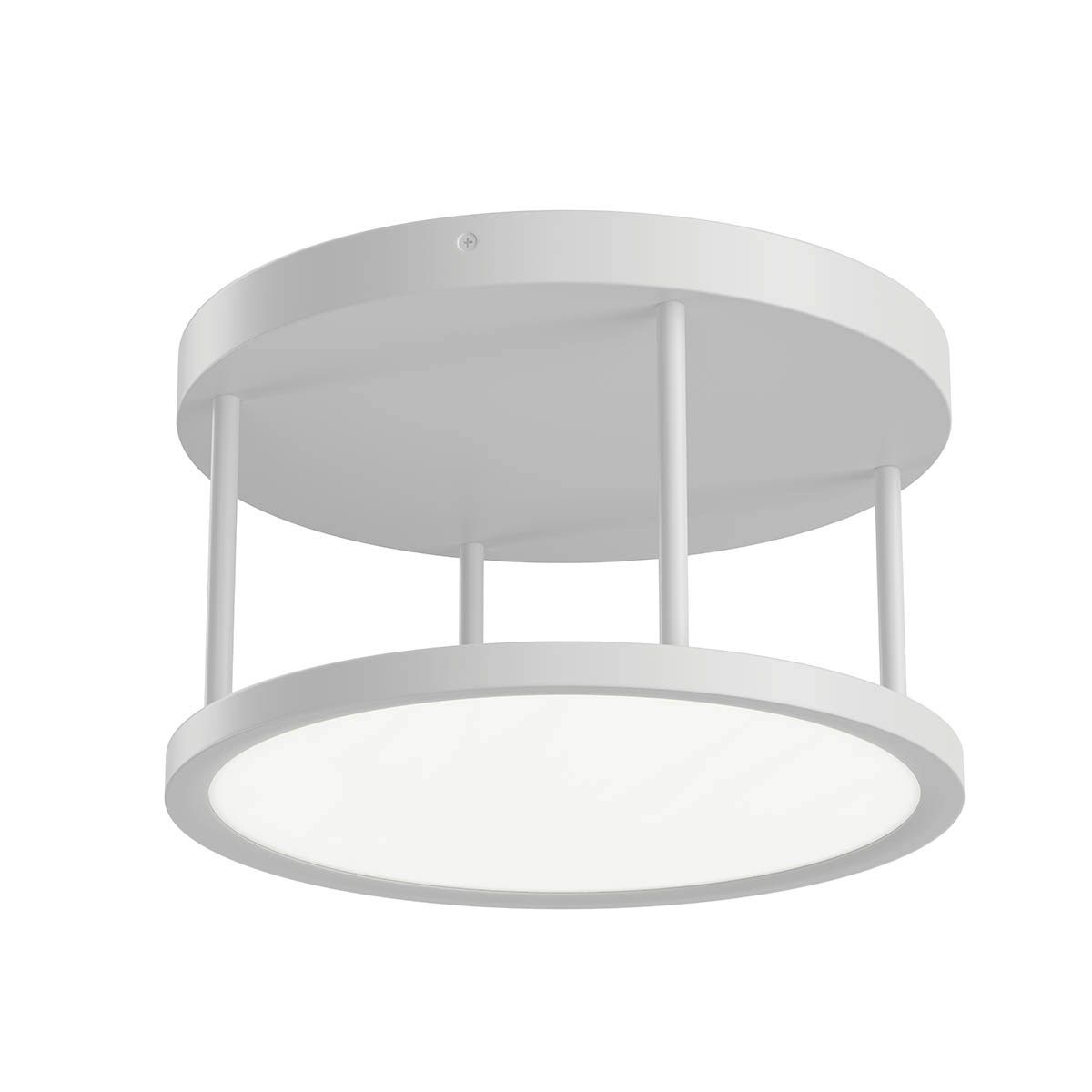 Lavi 15 in. LED Semi flush Mount Light White finish - Bees Lighting