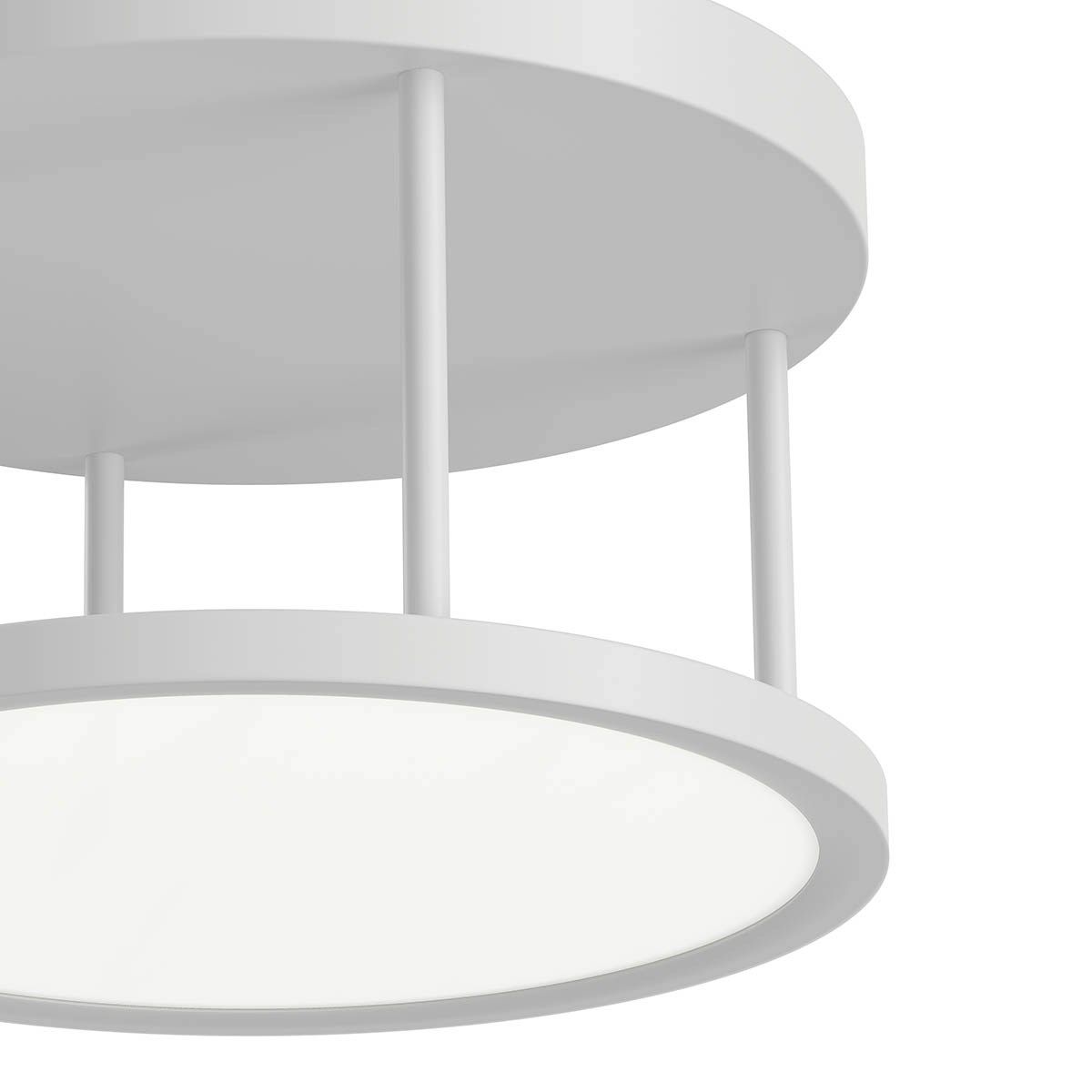 Lavi 15 in. LED Semi flush Mount Light White finish - Bees Lighting