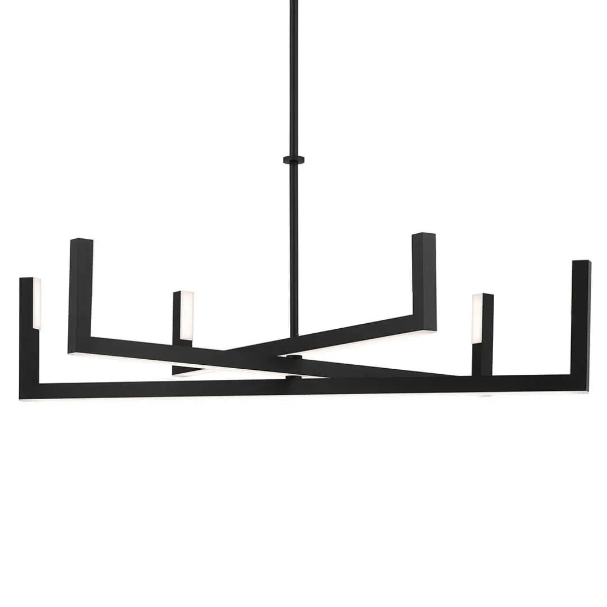 Priam 44 in. 6 Lights Chandelier Matte Black Finish - Bees Lighting