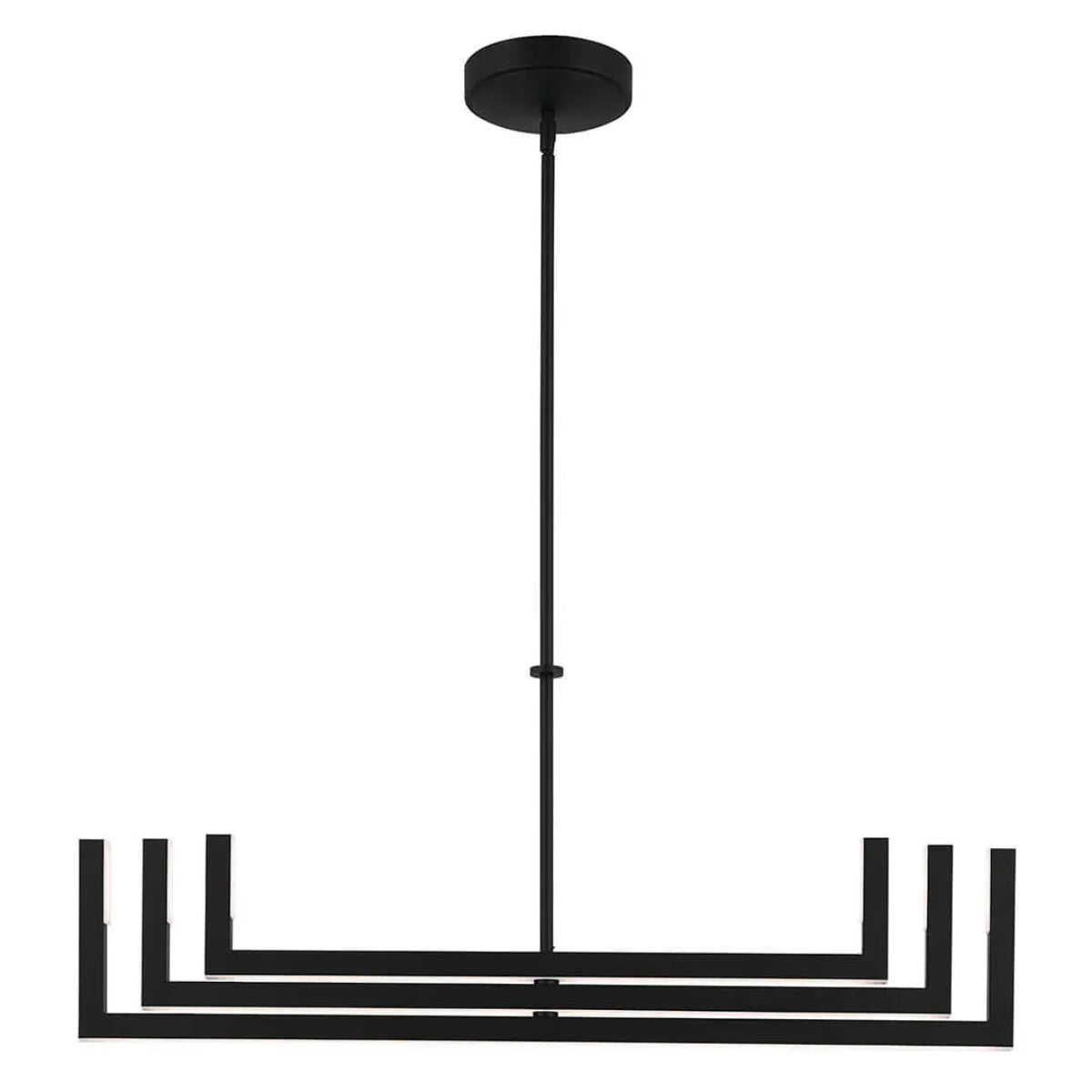 Priam 44 in. 6 Lights Chandelier Matte Black Finish - Bees Lighting