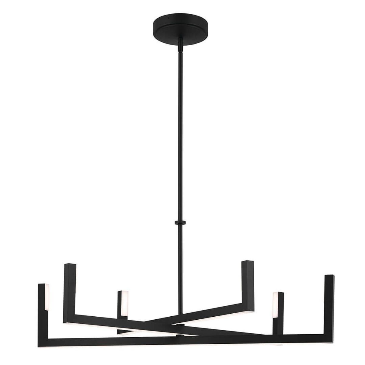 Priam 44 in. 6 Lights Chandelier Matte Black Finish - Bees Lighting