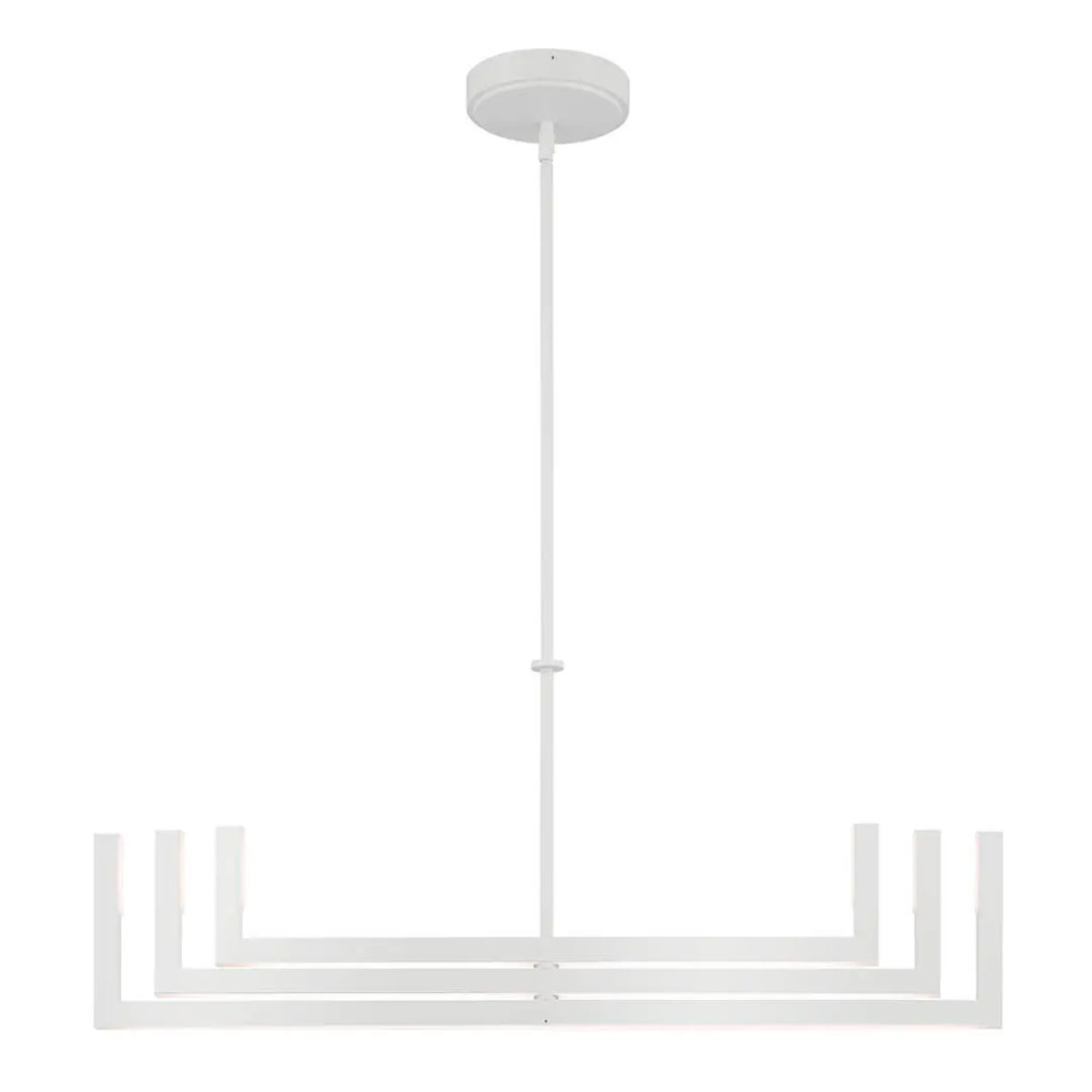 Priam 44 in. 6 Lights Chandelier White Finish