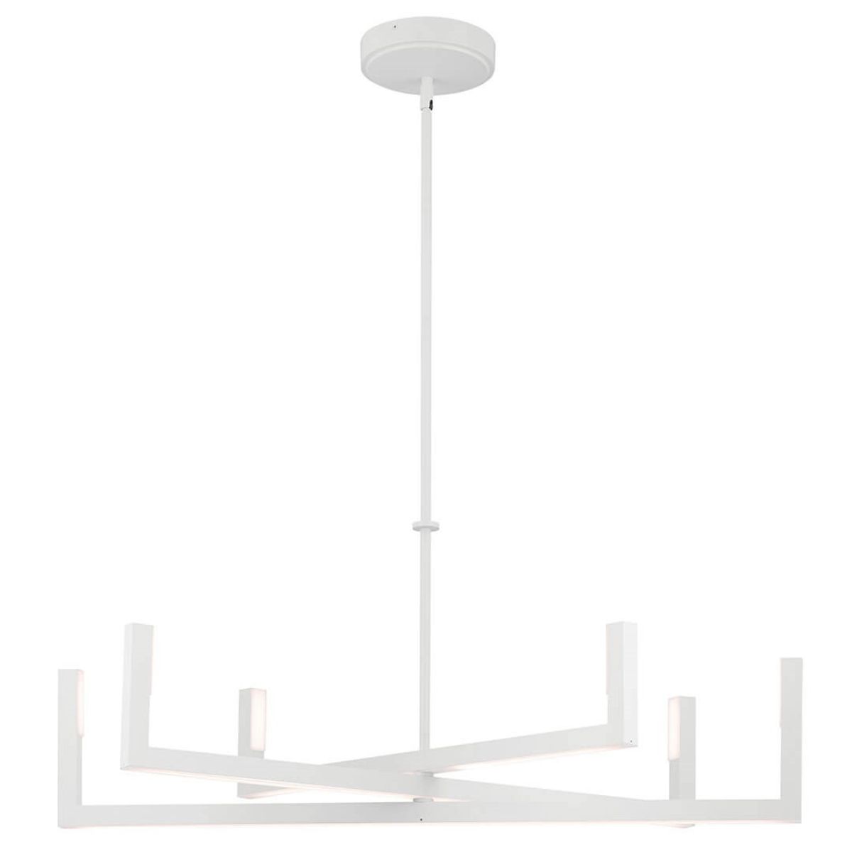 Priam 44 in. 6 Lights Chandelier White Finish