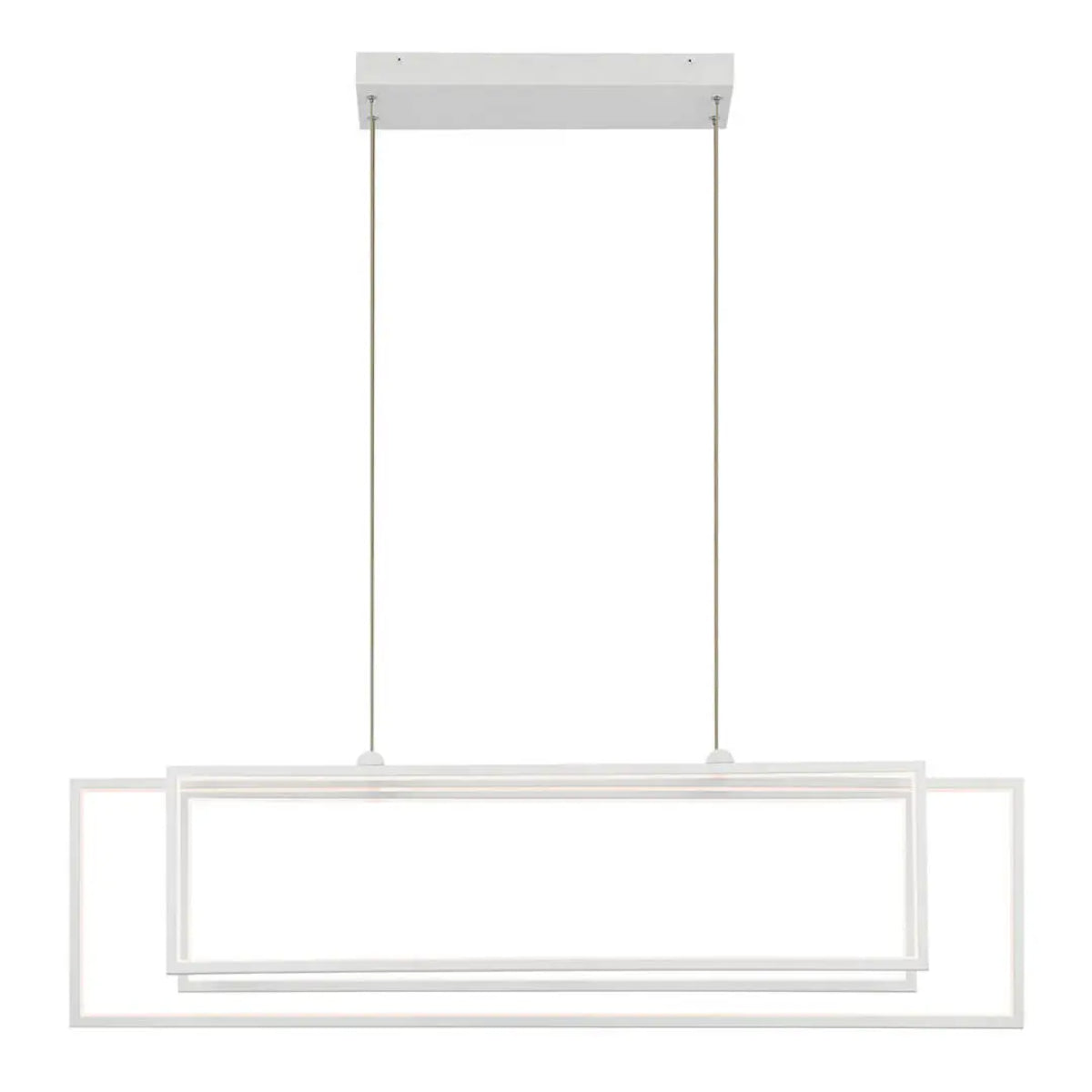 Jestin 46 in. 3 Lights Chandelier White Finish