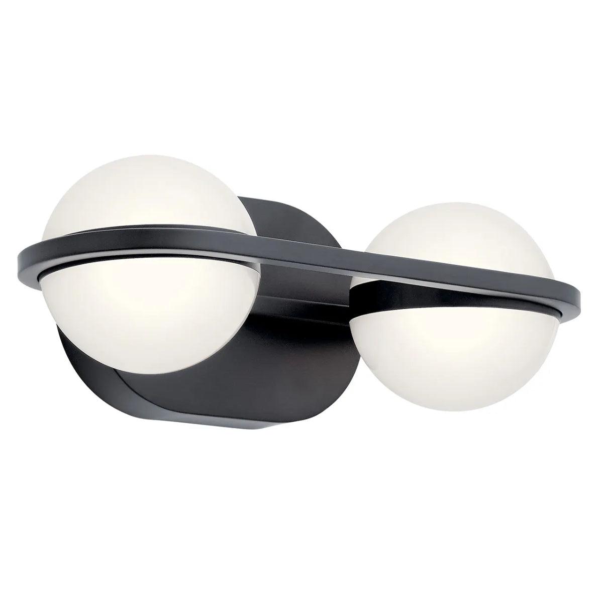 Breffin 14 In 2-Lights LED Bathroom Vanity Light, Black Finish - Bees Lighting