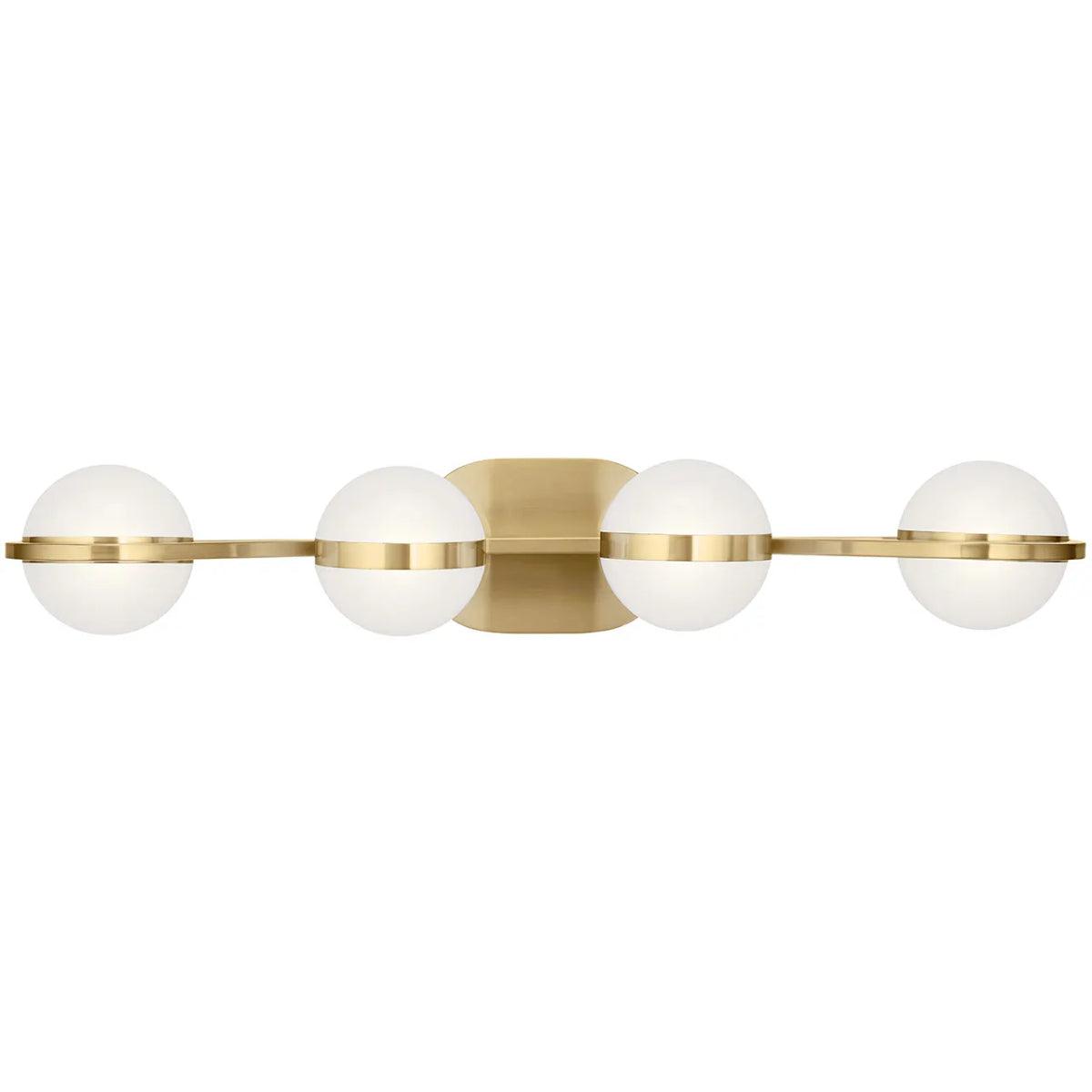 Breffin 30 In 4-Lights LED Bathroom Vanity Light, Gold Finish - Bees Lighting