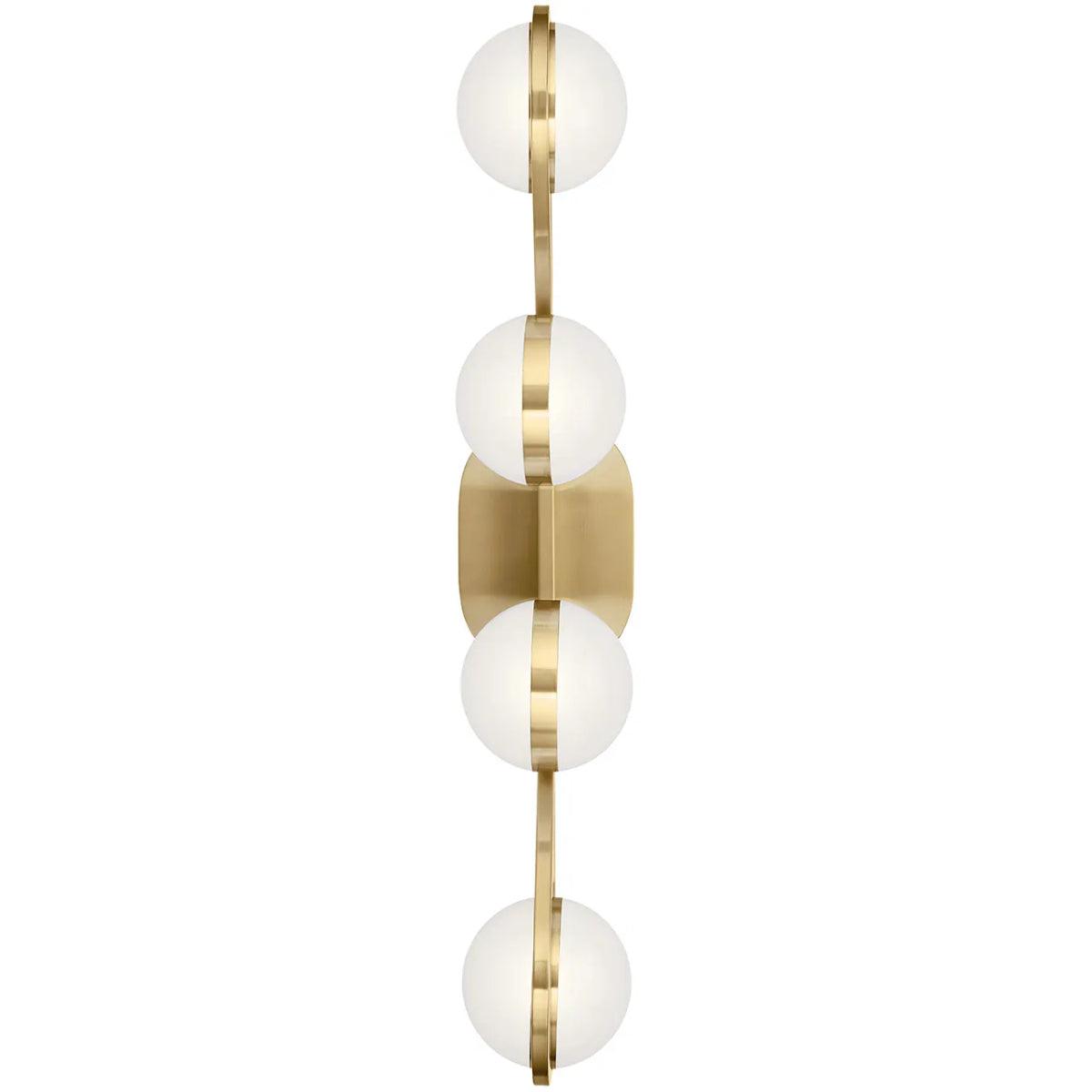 Breffin 30 In 4-Lights LED Bathroom Vanity Light, Gold Finish - Bees Lighting