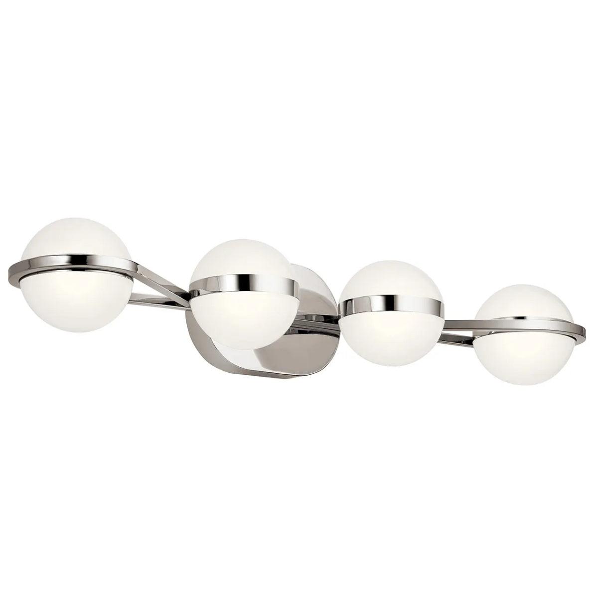 Breffin 30 In 4-Lights LED Bathroom Vanity Light, Silver Finish - Bees Lighting