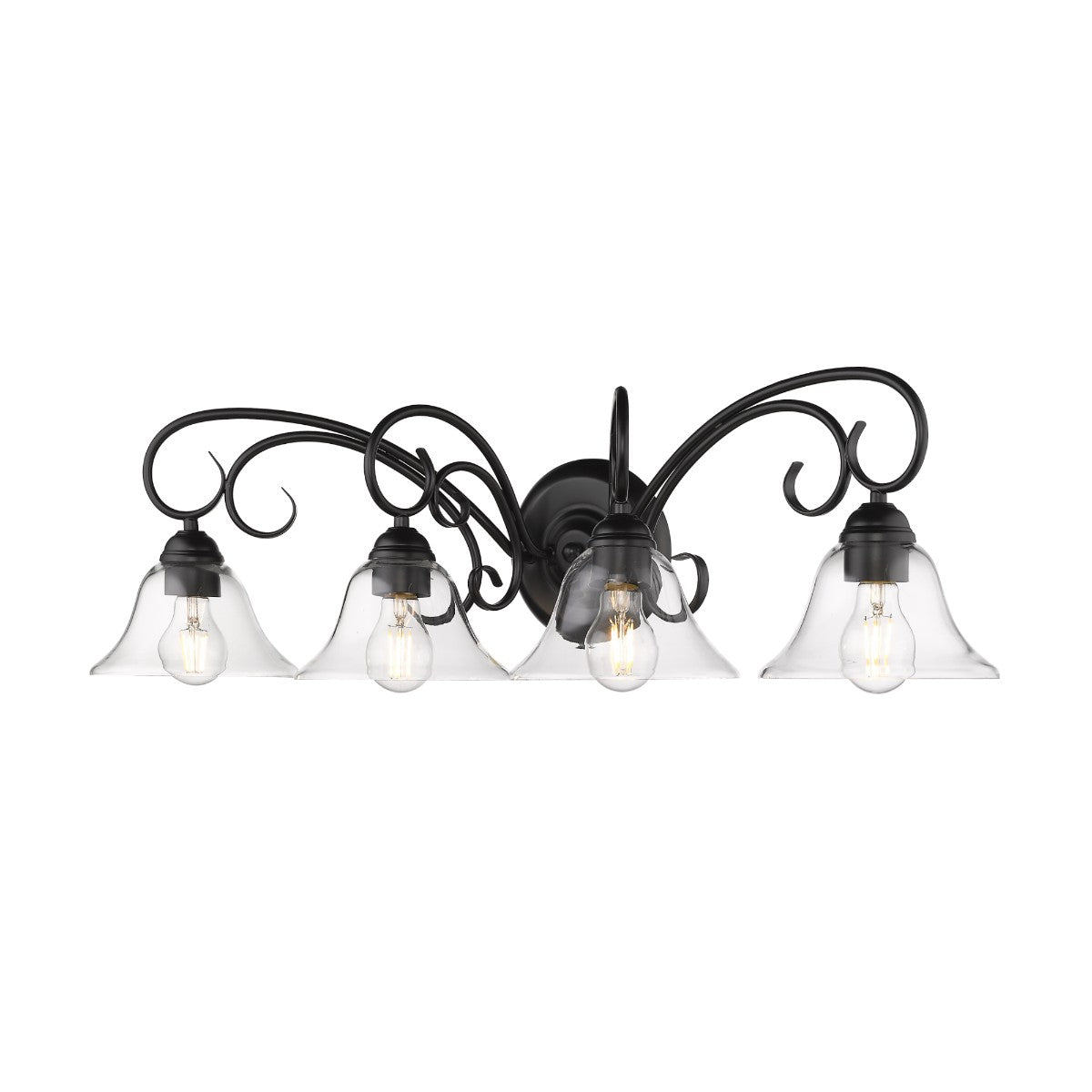 Homestead 32 in. 4 Lights Vanity Light Black Finish