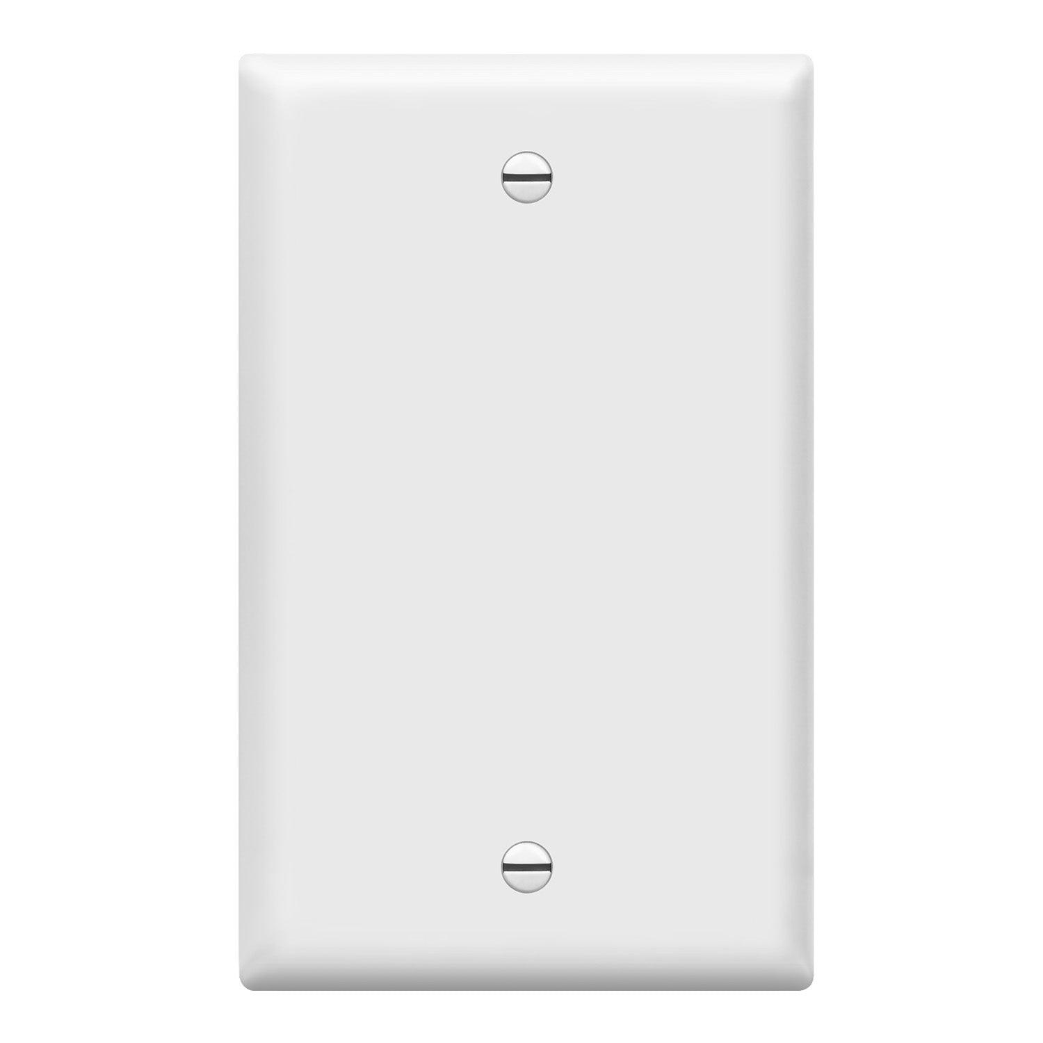 1-Gang Blank Wall Plate White - Bees Lighting