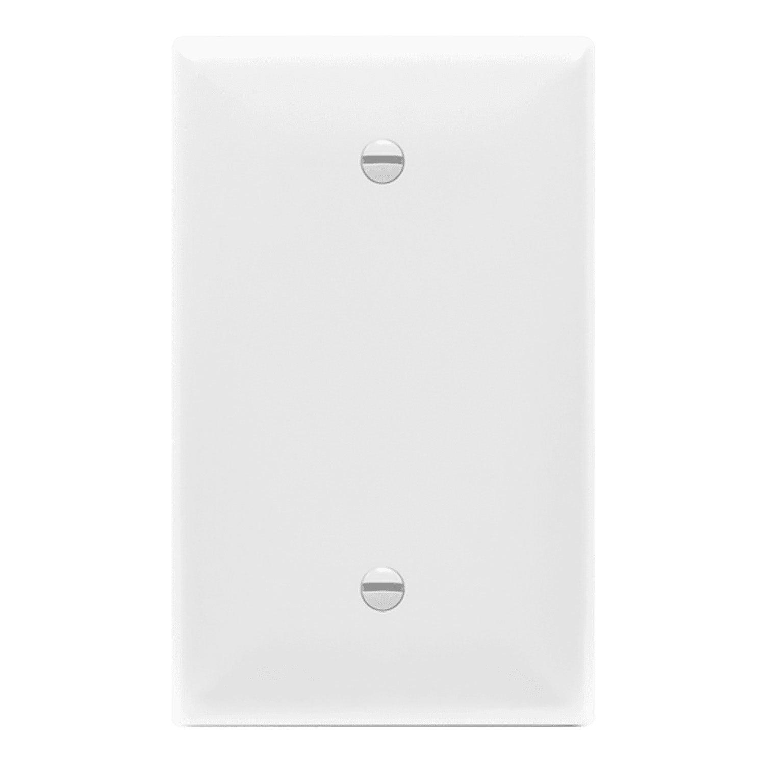 1-Gang Oversized Blank Wall Plate White - Bees Lighting