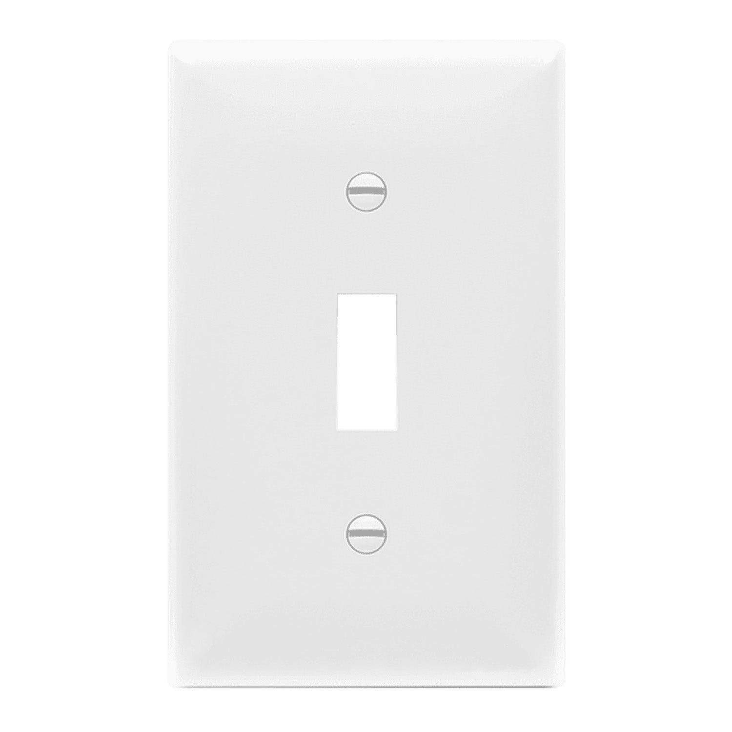 1-Gang Toggle Wall Plate White - Bees Lighting