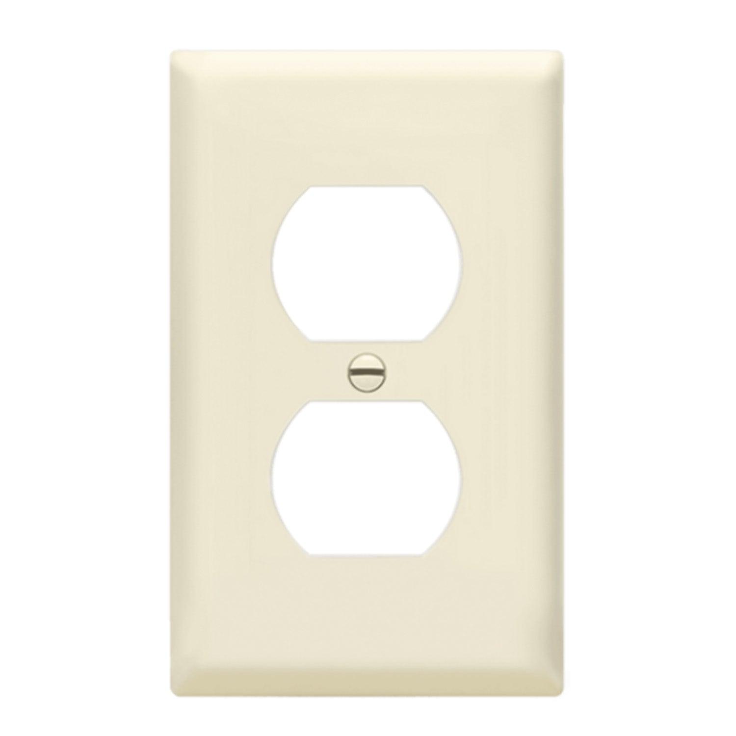 1-Gang Duplex Outlet Cover Plate Light Almond - Bees Lighting