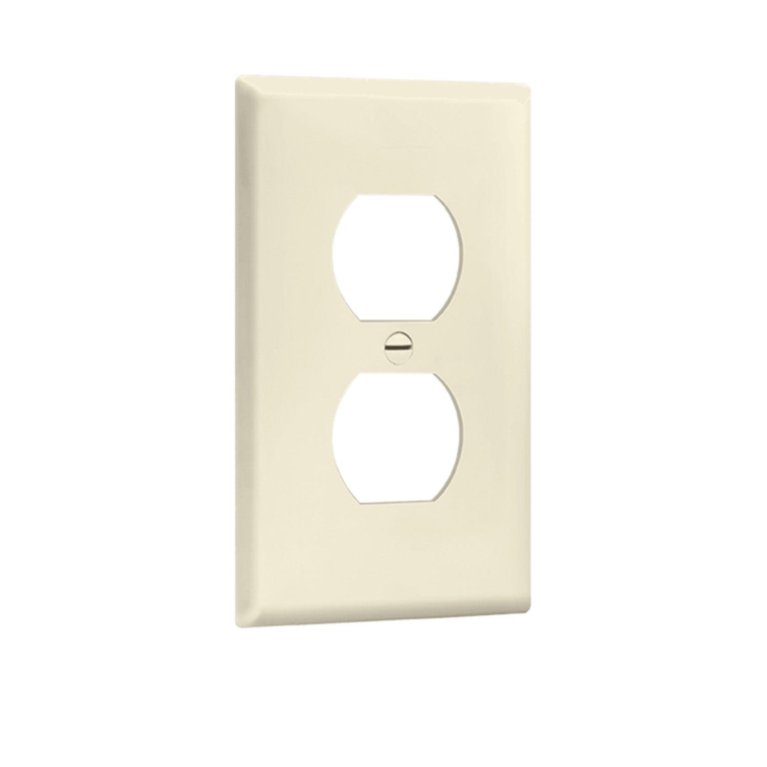 1-Gang Duplex Outlet Cover Plate Light Almond - Bees Lighting