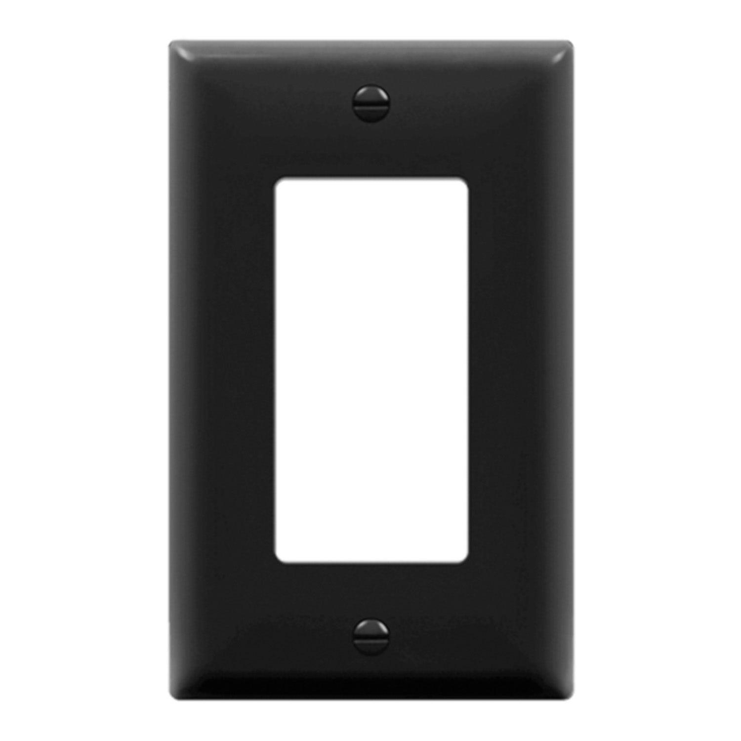 1-Gang Decorator Rocker Wall Plate Black - Bees Lighting