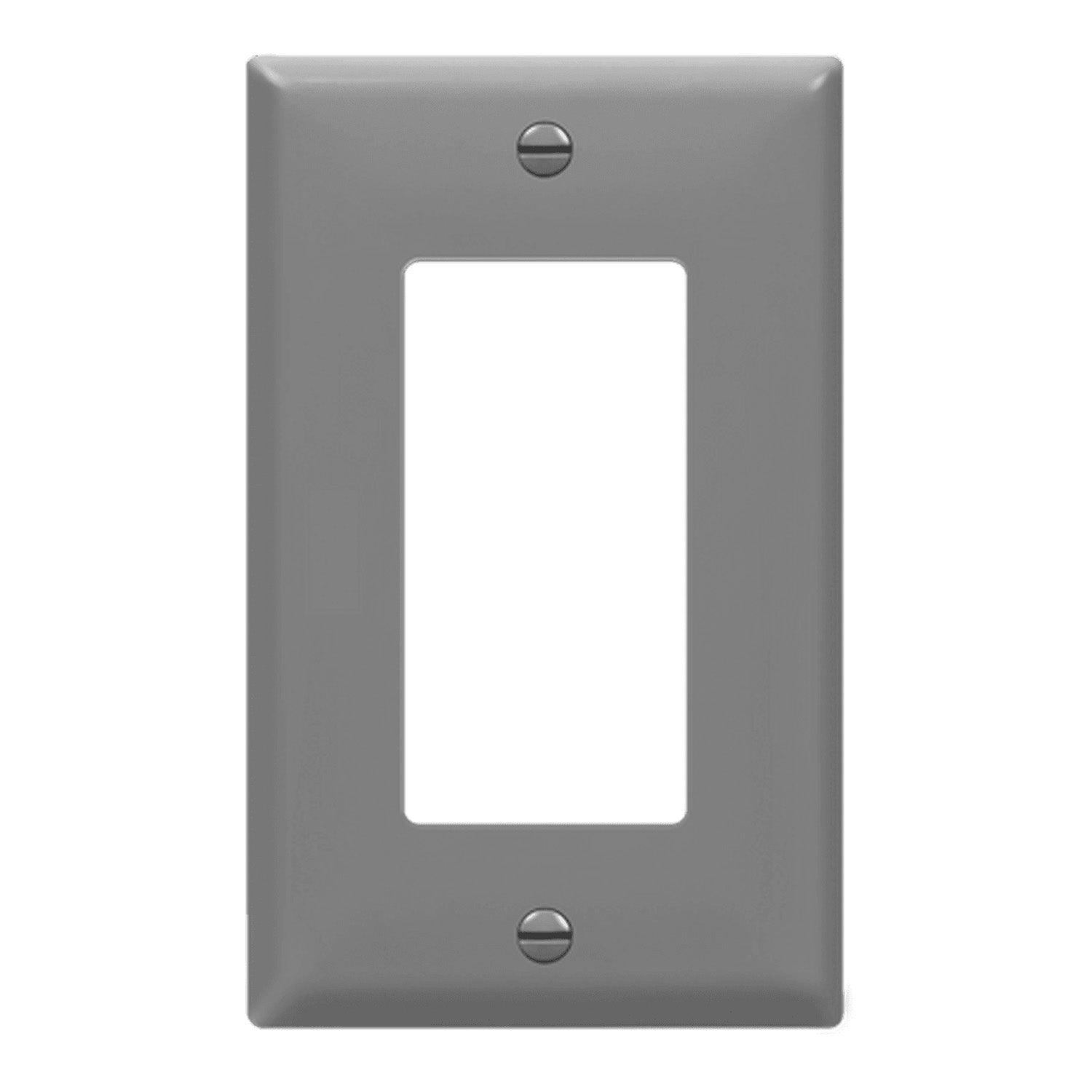 1-Gang Decorator Rocker Wall Plate Gray - Bees Lighting