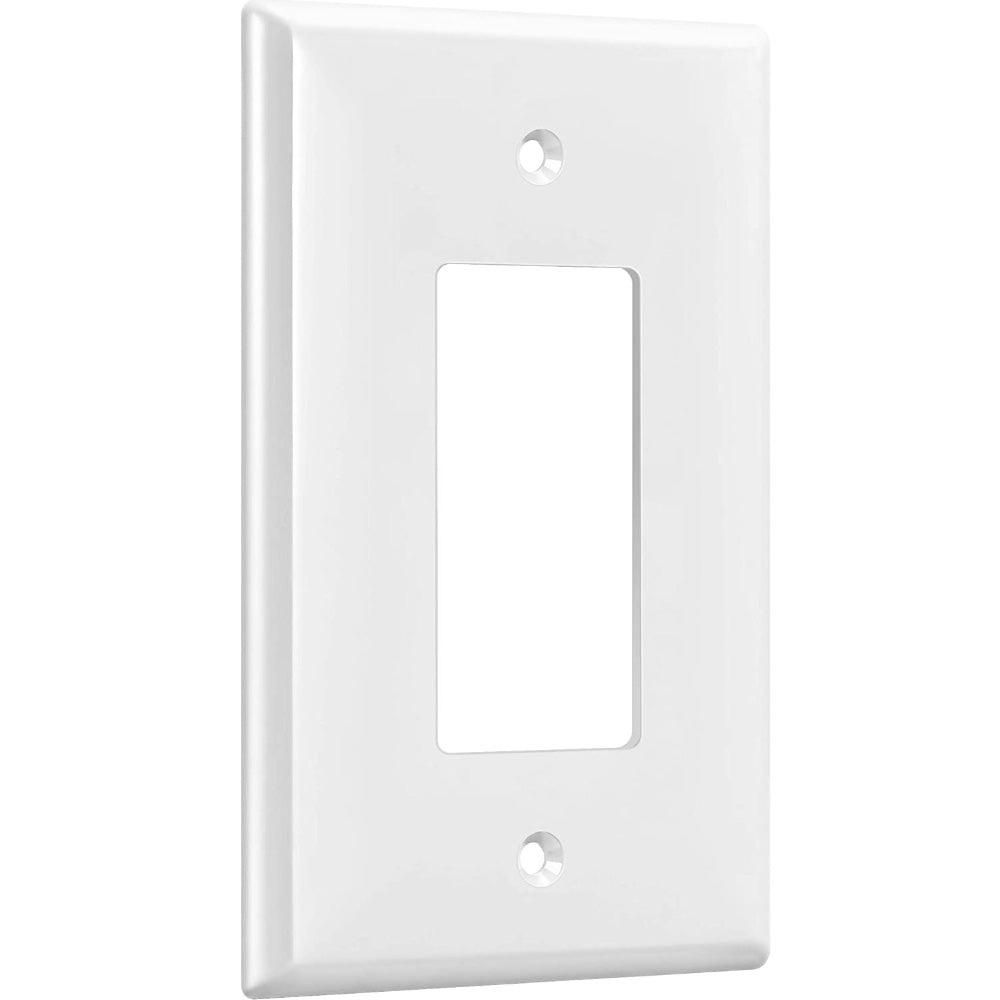 1-Gang Oversized Decorator Rocker Wall Plate White - Bees Lighting