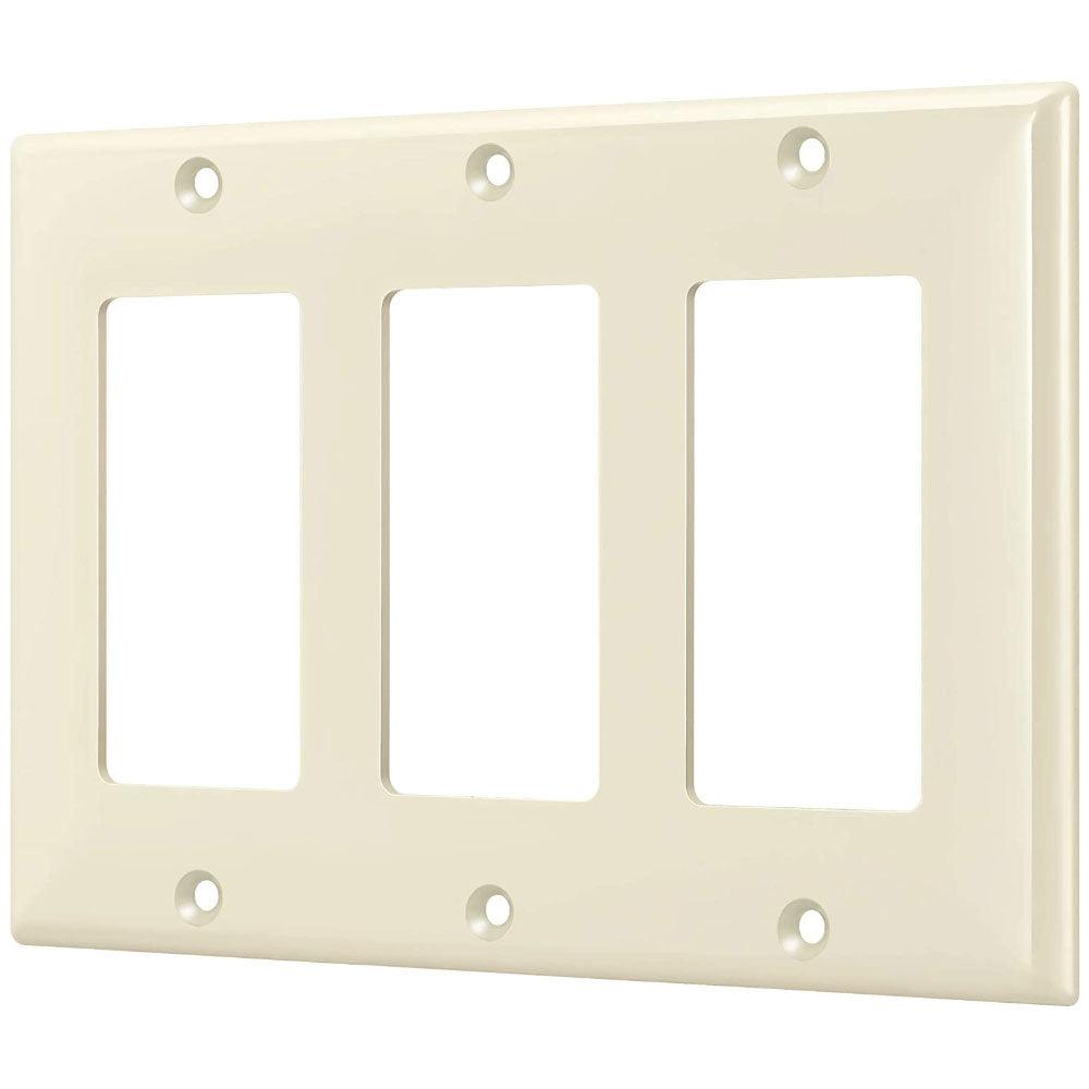 3-Gang Decorator Rocker Wall Plate Light Almond - Bees Lighting