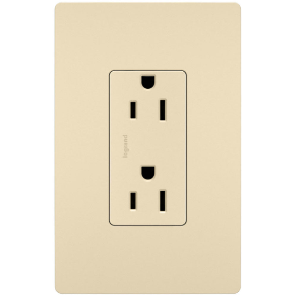 radiant 15A Duplex Outlet, Ivory - Bees Lighting