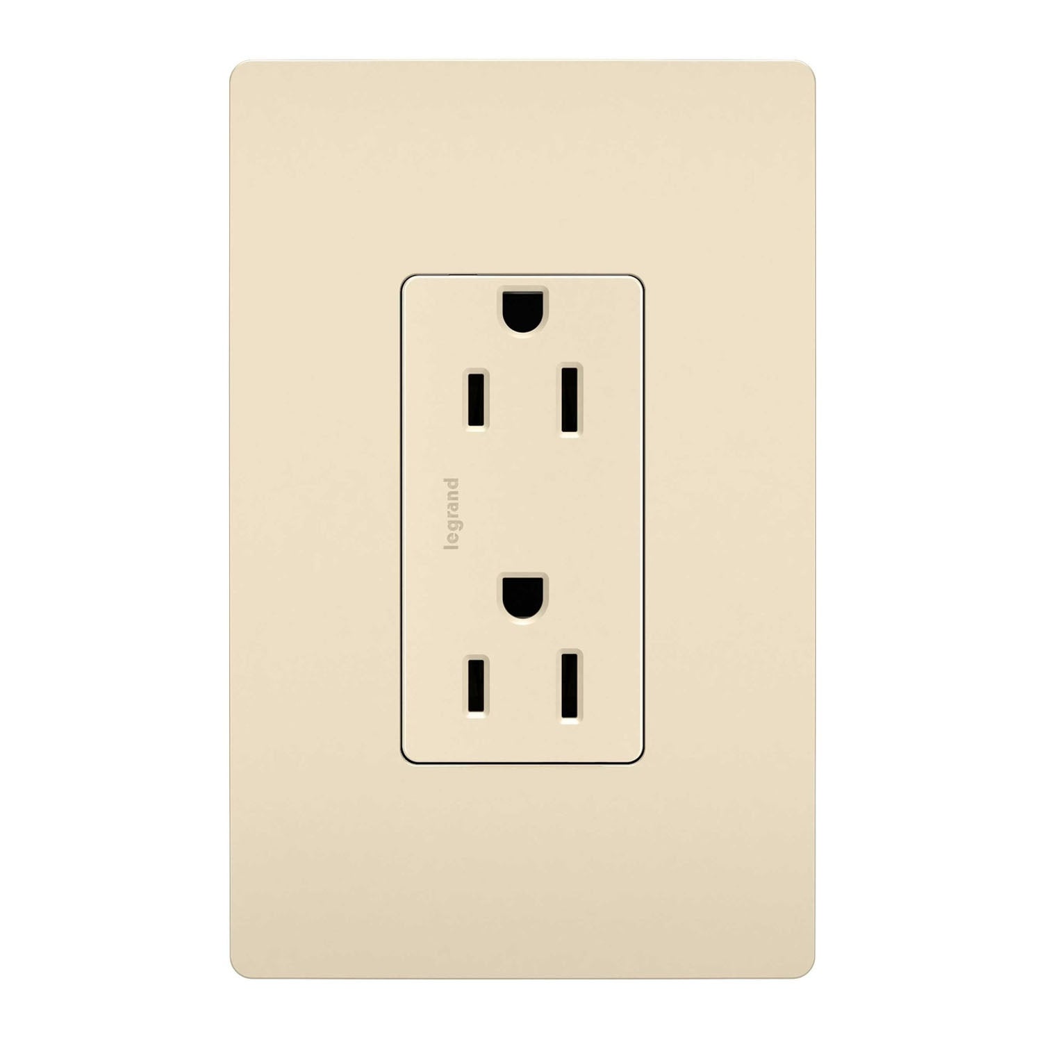 radiant 15A Duplex Outlet, Light Almond