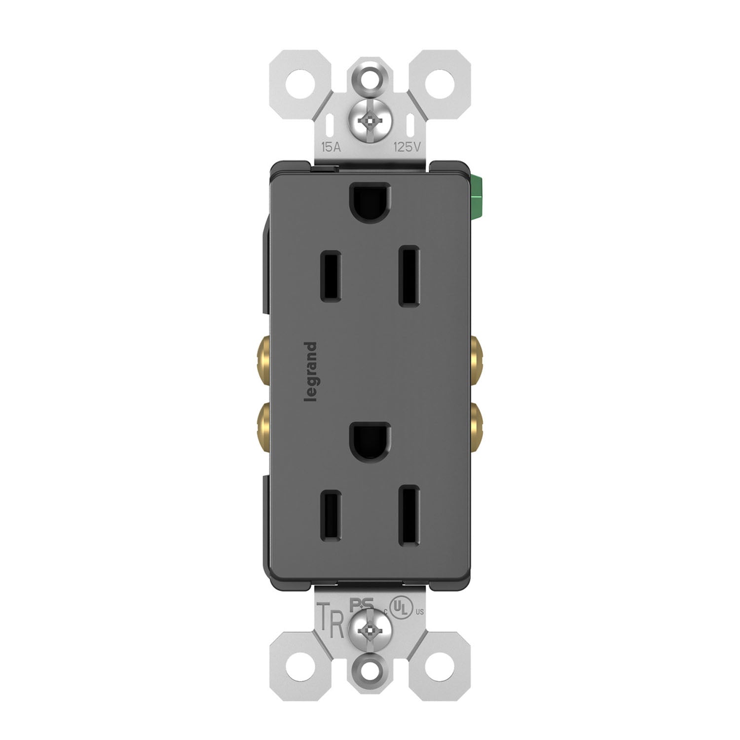 radiant 15A Tamper-Resistant Outlet, Black