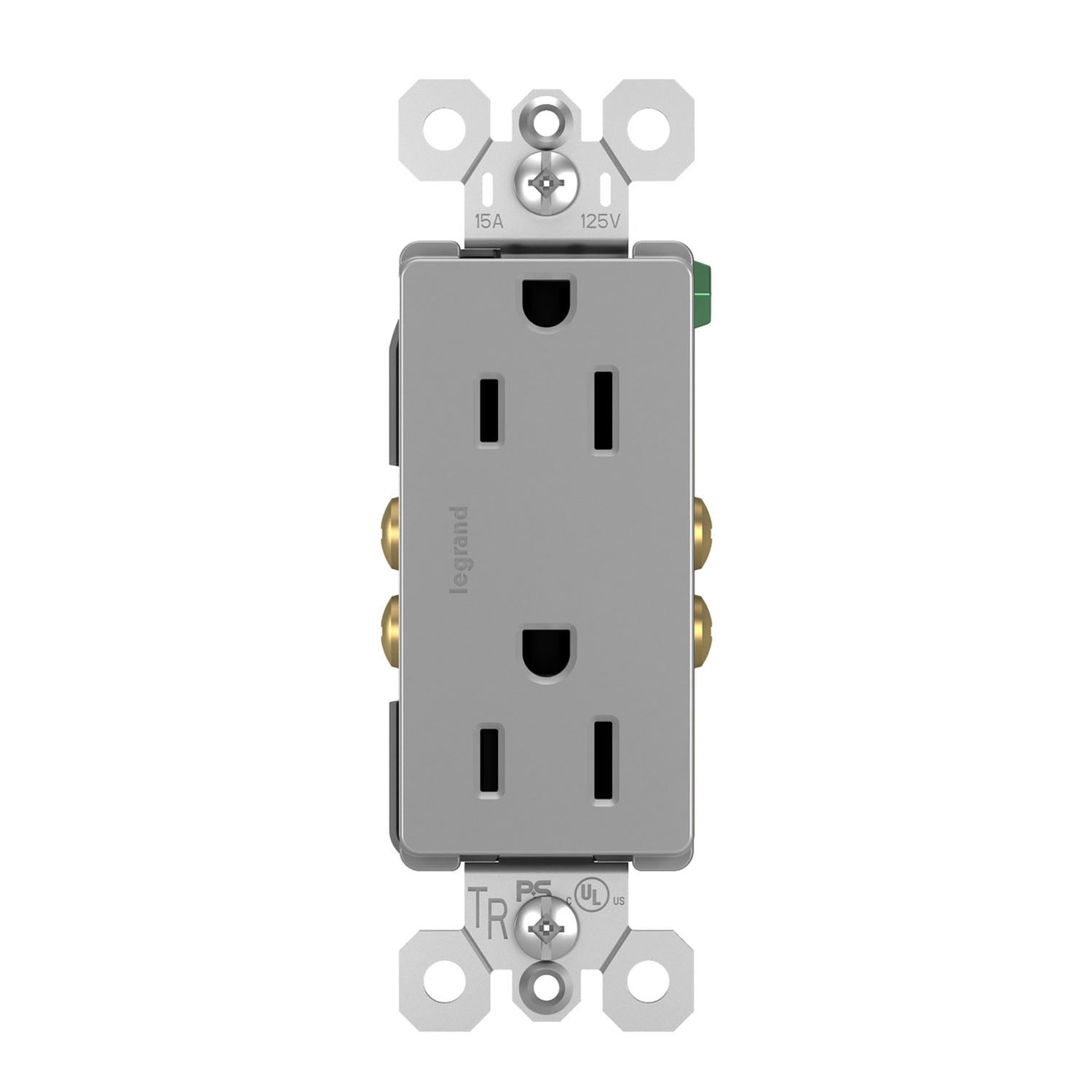 radiant 15A Tamper-Resistant Outlet, Gray