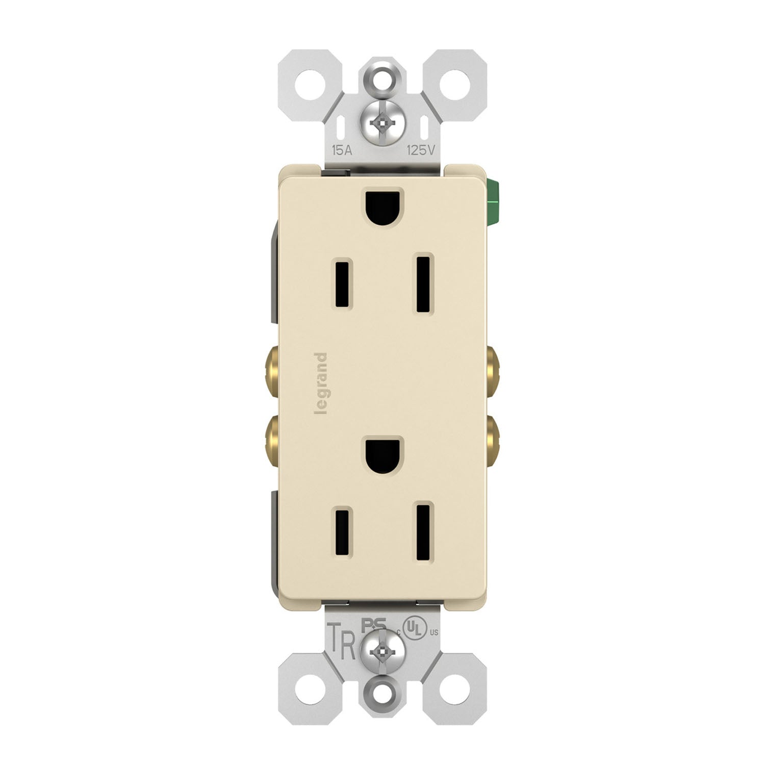 radiant 15A Tamper-Resistant Outlet, Light Almond