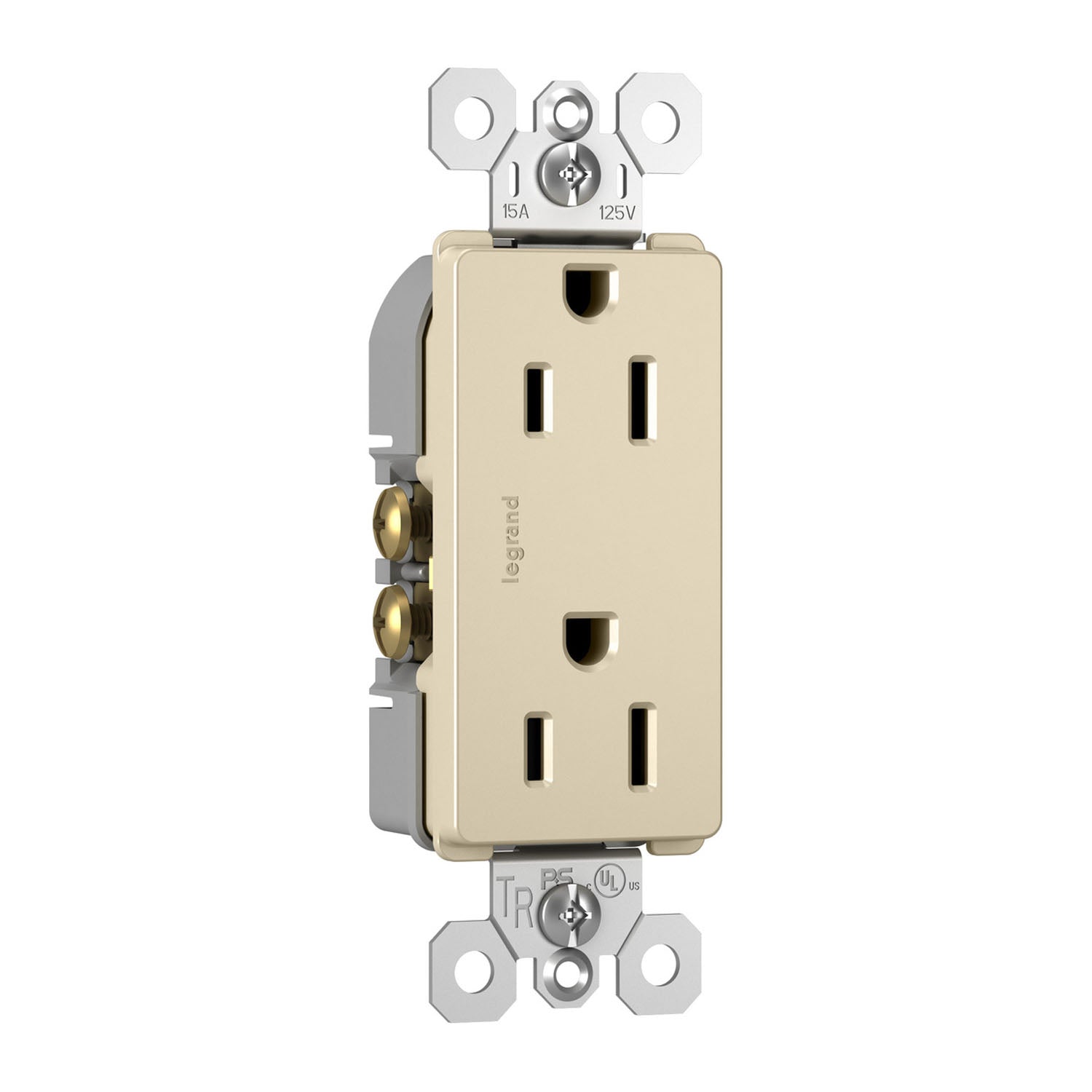 radiant 15A Tamper-Resistant Outlet, Light Almond