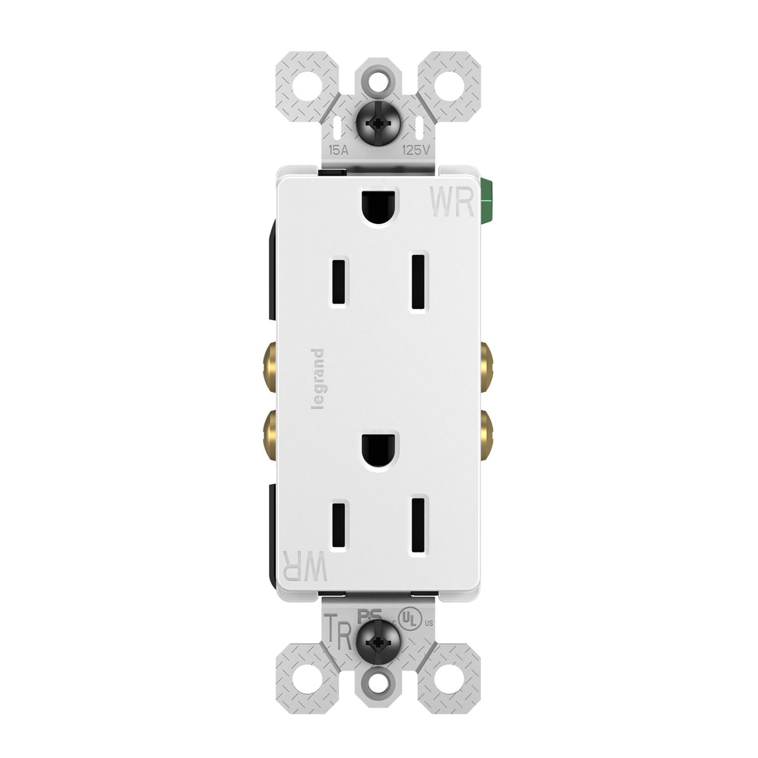 radiant 15A Outdoor Tamper-Resistant Outlet, White