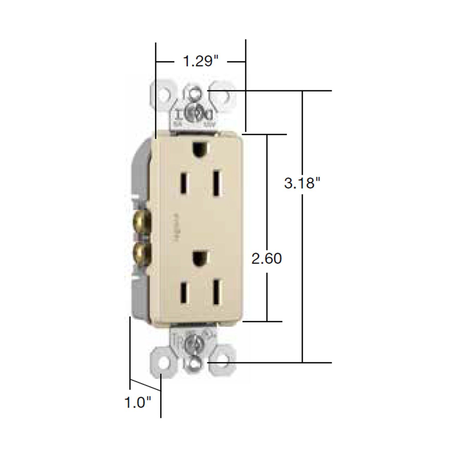 radiant 15A Tamper-Resistant Outlet, Black