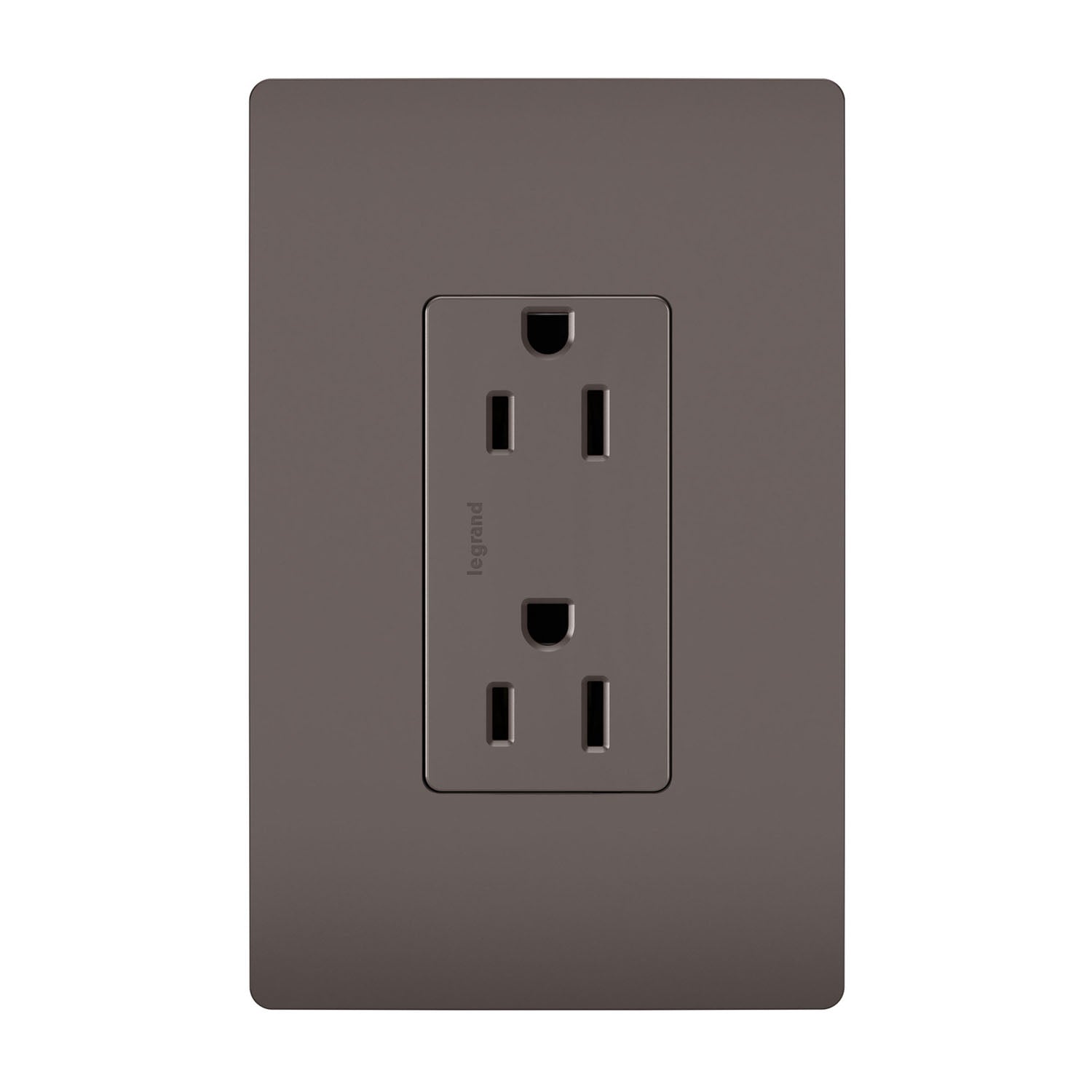 radiant 15A Duplex Outlet, Brown - Bees Lighting