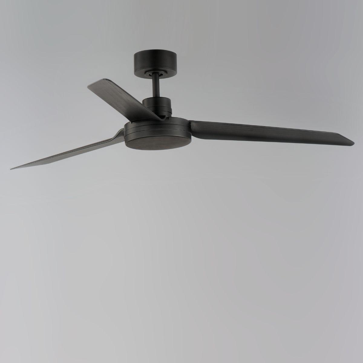 Ultra Slim 52 Inch Black Outdoor Ceiling Fan with Wall Control - Bees Lighting