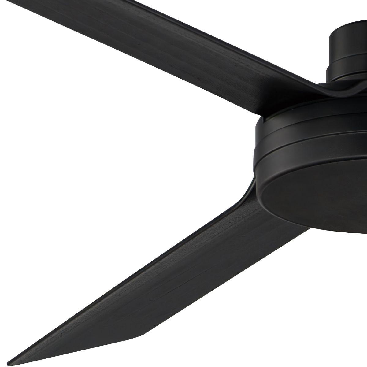 Ultra Slim 52 Inch Black Outdoor Ceiling Fan with Wall Control - Bees Lighting