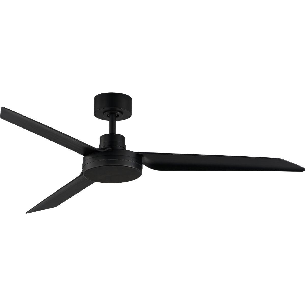 Ultra Slim 52 Inch Black Outdoor Ceiling Fan with Wall Control - Bees Lighting