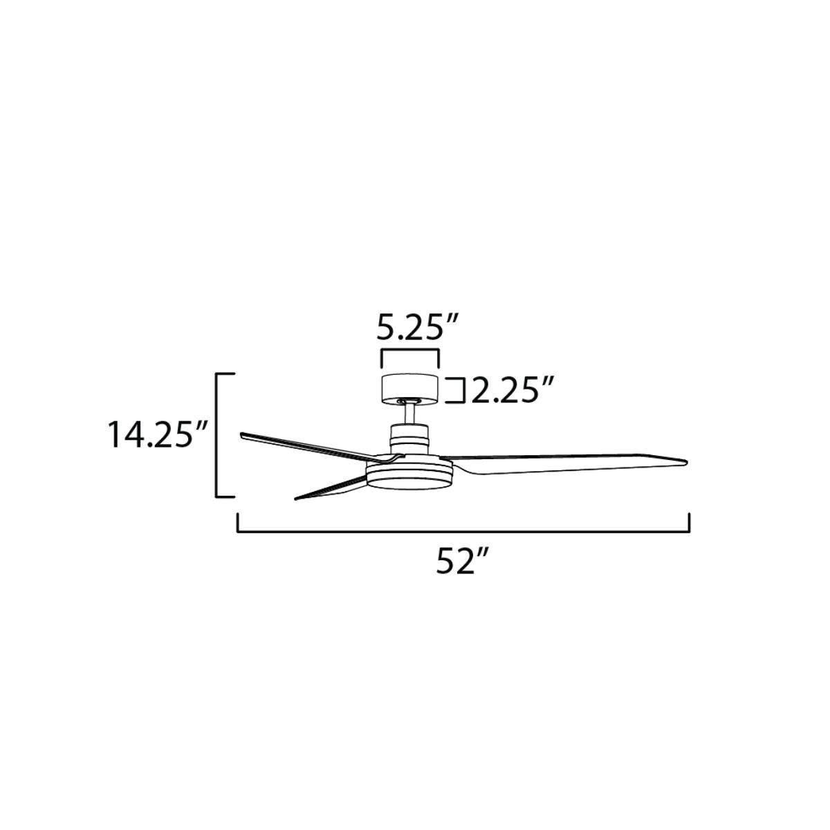 Ultra Slim 52 Inch Matte White Outdoor Ceiling Fan with Wall Control - Bees Lighting