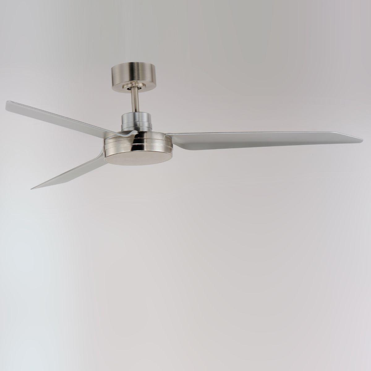 Ultra Slim 52 Inch Nickel Outdoor Ceiling Fan with Wall Control - Bees Lighting