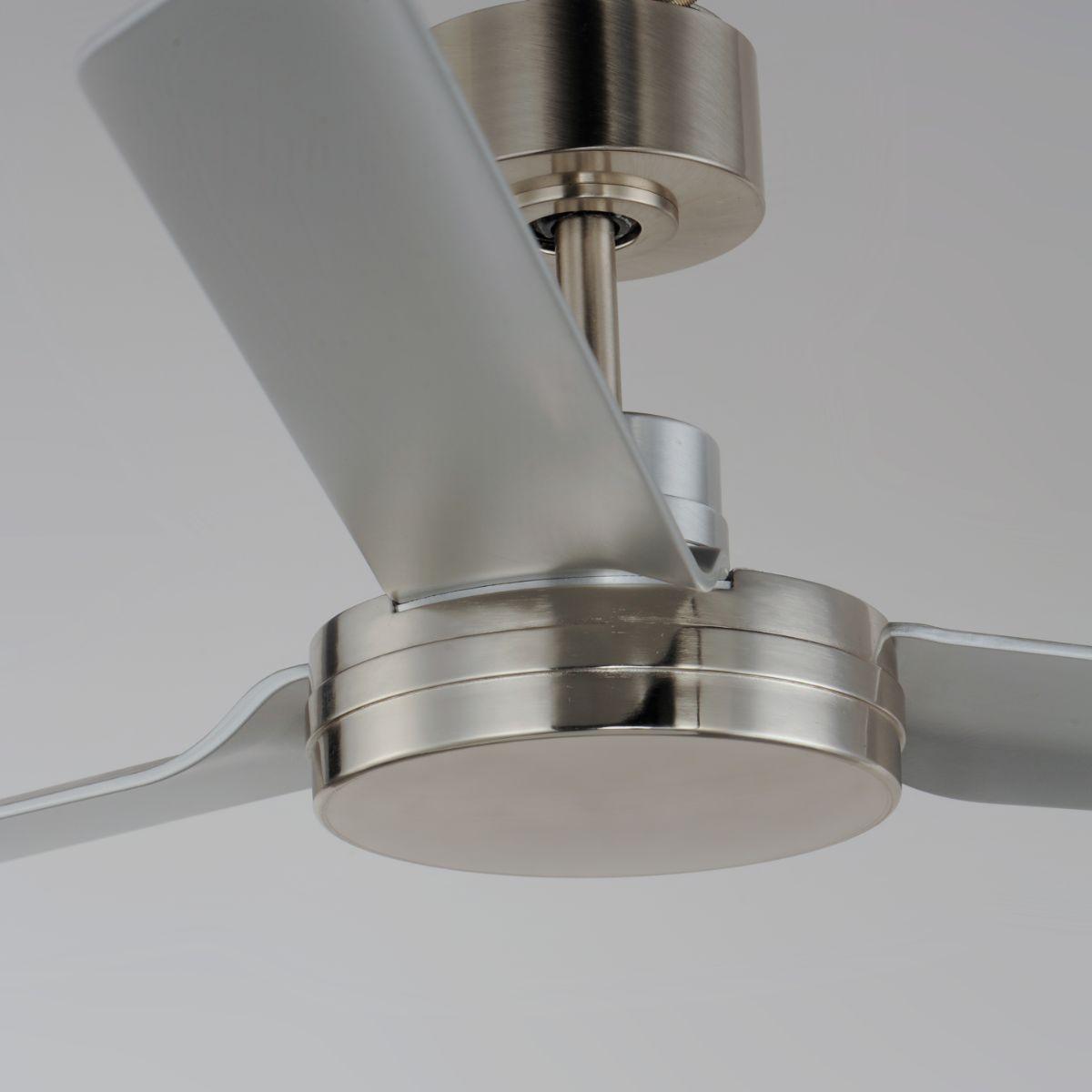 Ultra Slim 52 Inch Nickel Outdoor Ceiling Fan with Wall Control - Bees Lighting