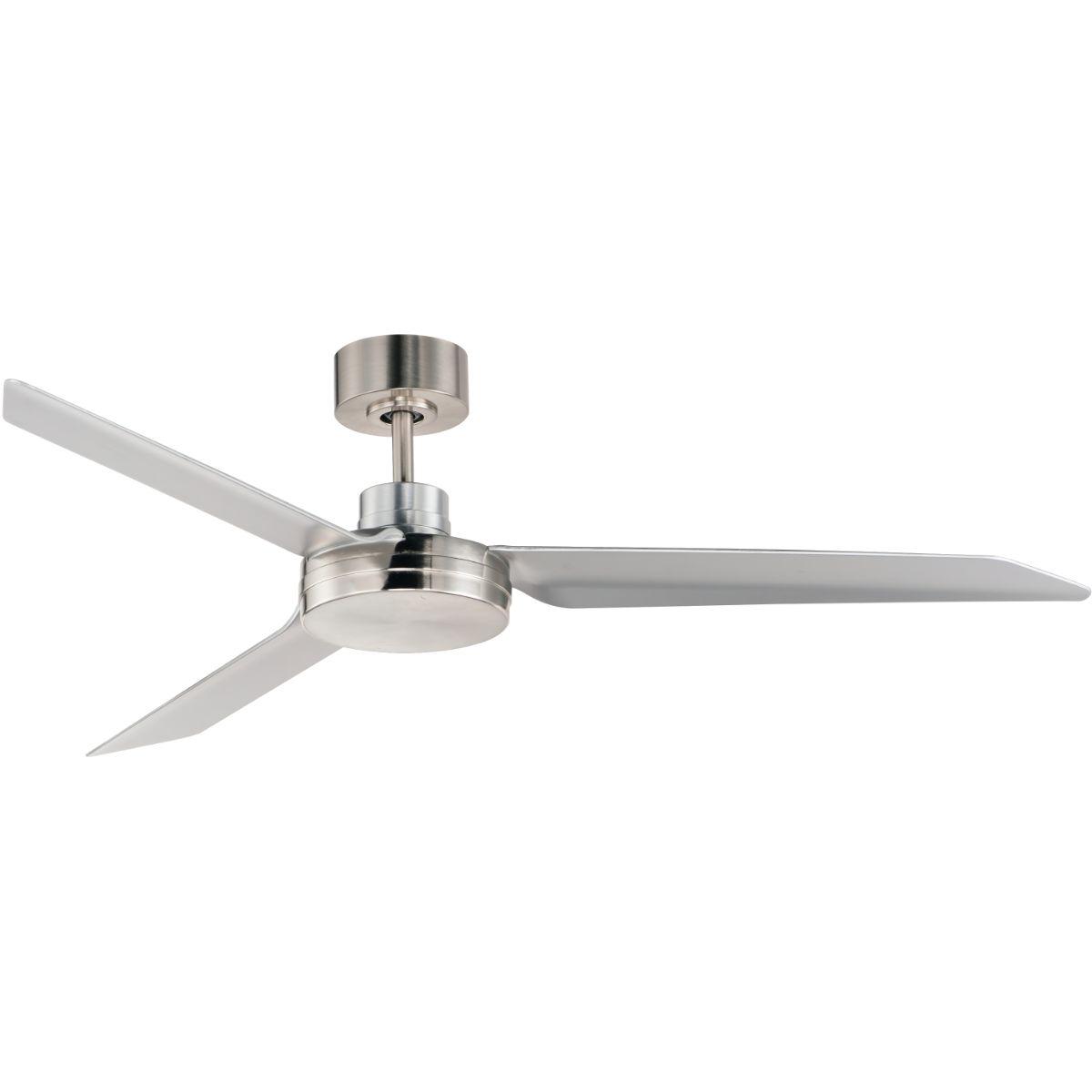 Ultra Slim 52 Inch Nickel Outdoor Ceiling Fan with Wall Control - Bees Lighting