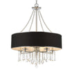 Echelon 5 lights 26 in. Chandelier Chrome & Black Finish - Bees Lighting