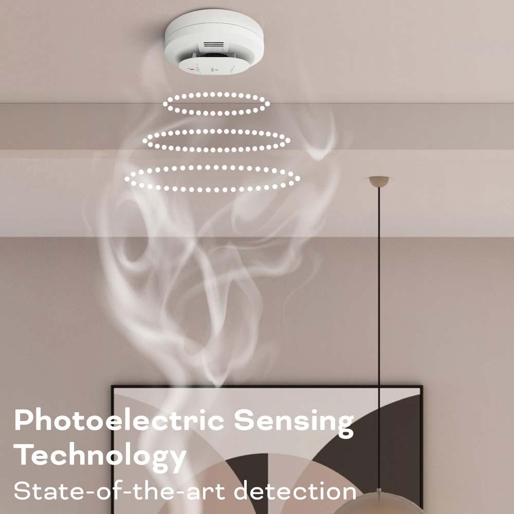 Smoke & Carbon Monoxide Detector Photoelectric/Electrochemical Sensor Hardwired with AA Battery - Bees Lighting